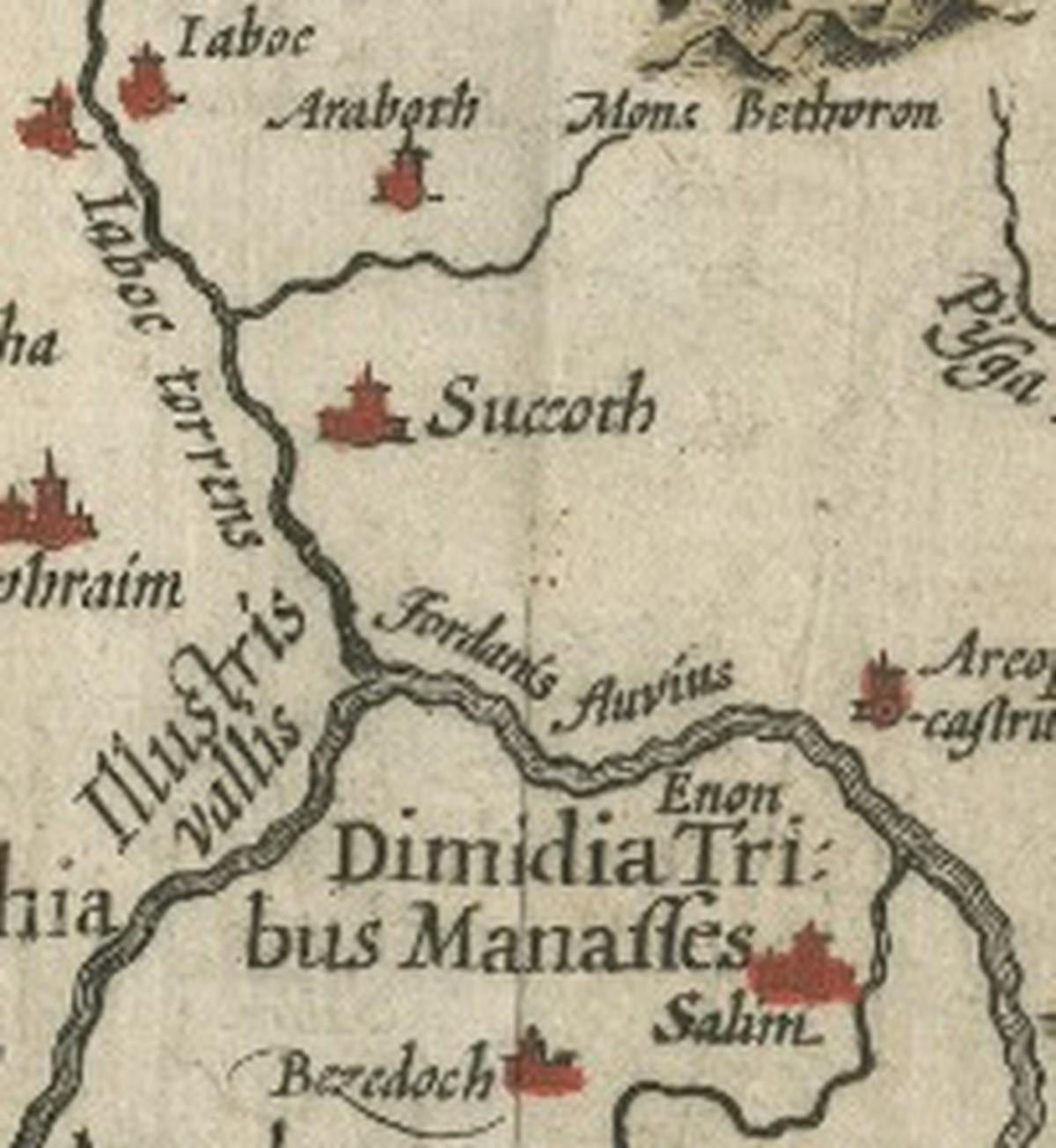 Holy Land Map – Terra Sancta Palestina, Hondius, Hand-Colored Engraving c.1620