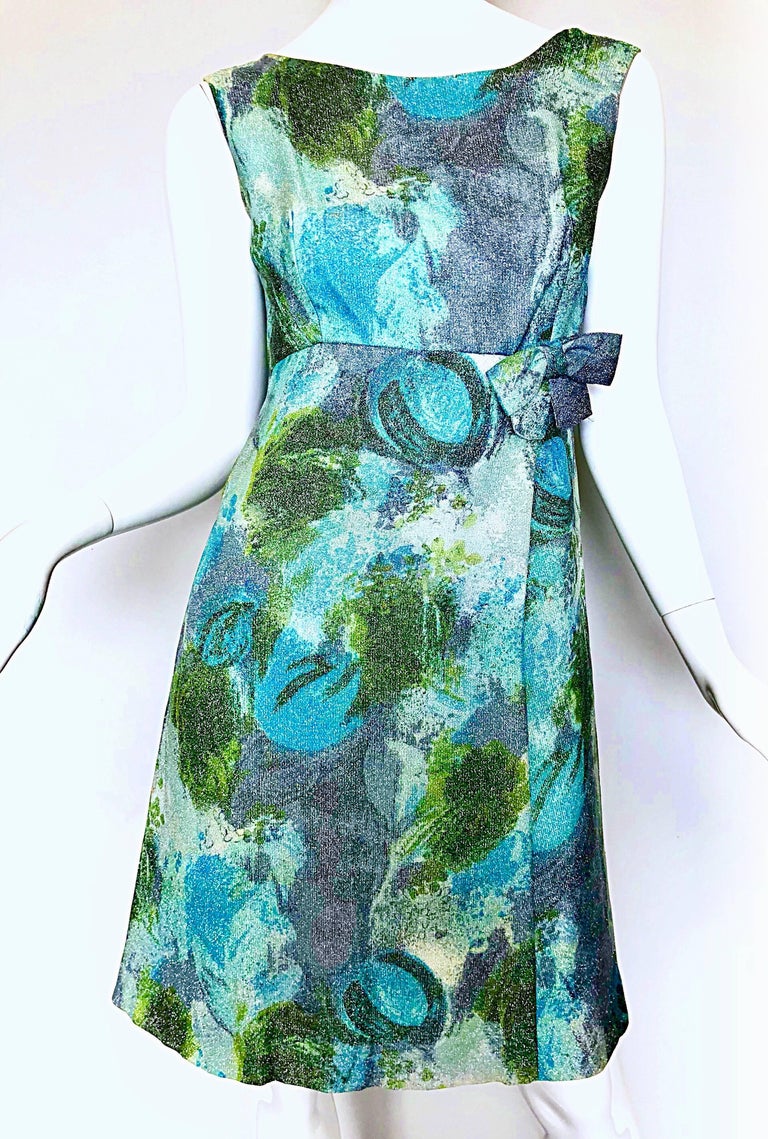 blue green metallic dress ASHLEYlauren Style 12221 main image 0