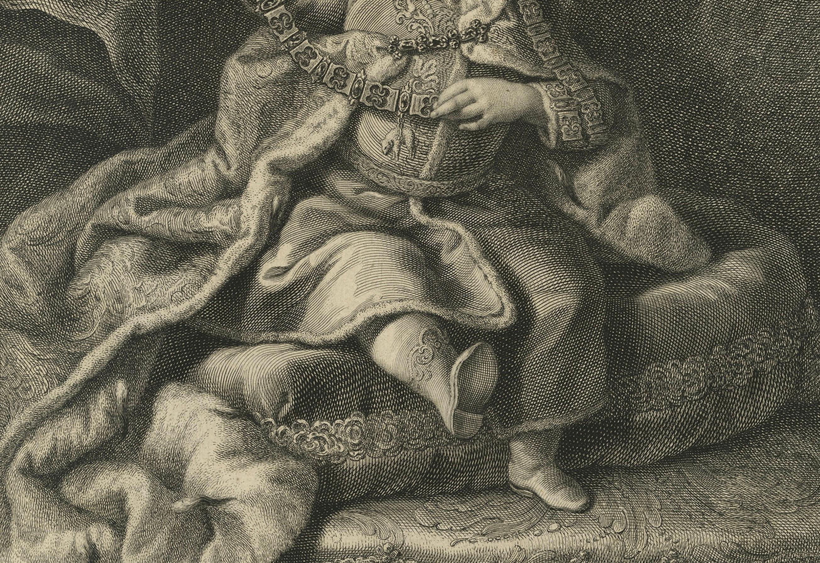 Paper Holy Roman Emperor Joseph I, Ruler of the Austrian Habsburg Monarchy, 1743 For Sale