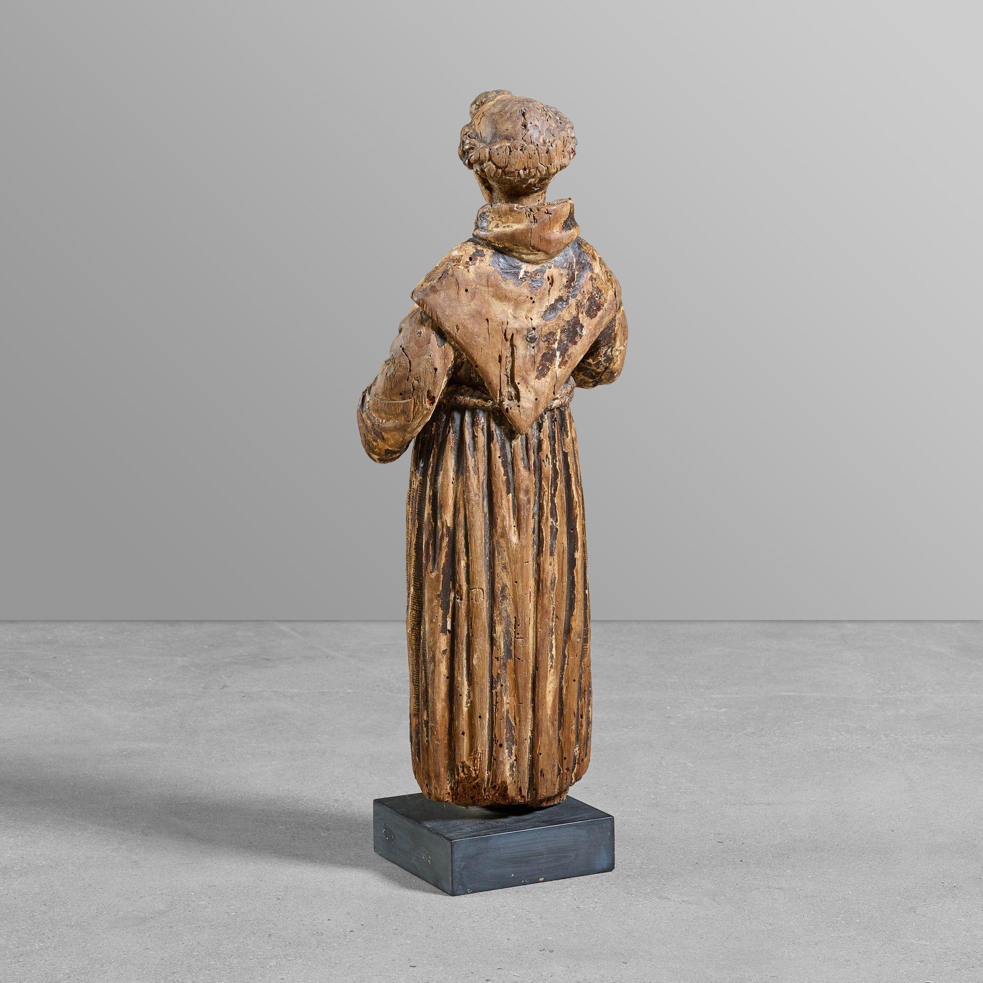 Italian Carved Statue of a Saint For Sale