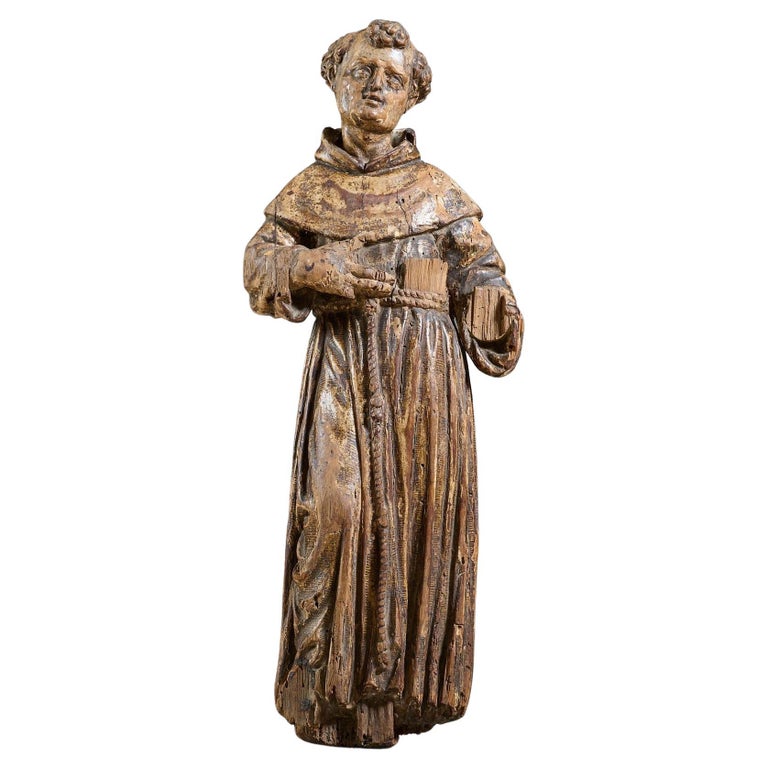 Carved Statue of a Saint For Sale at 1stDibs