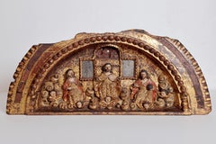 Holy Trinity / Father, Son, and Holy Ghost Carved and Gilded Fragment