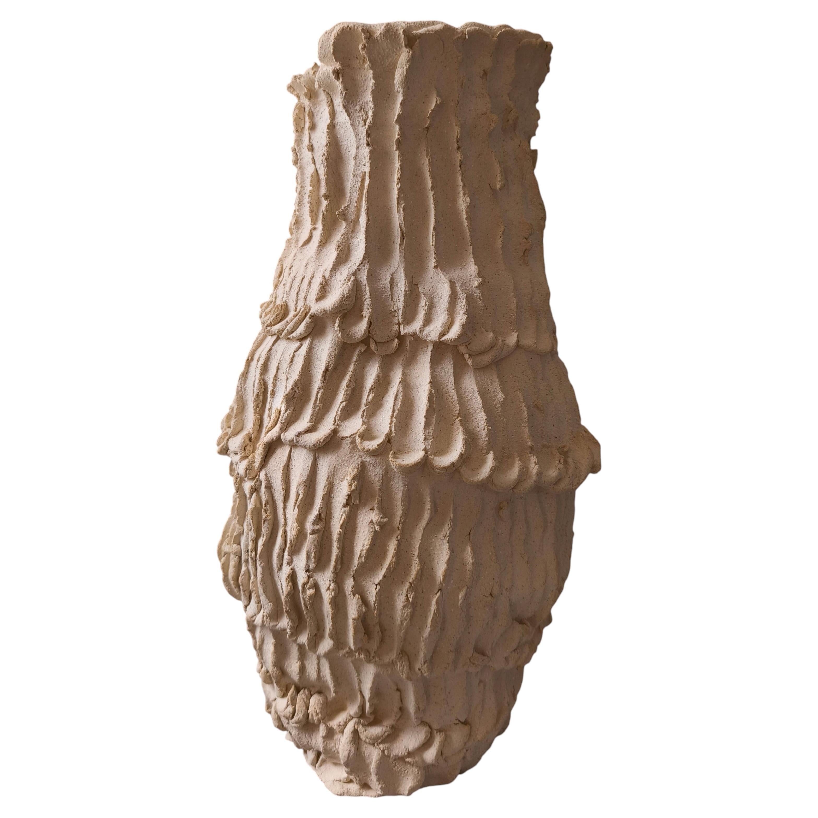 hom 30 da asterisque. Vaso in gres organico lavorato a mano, Spagna, New in vendita