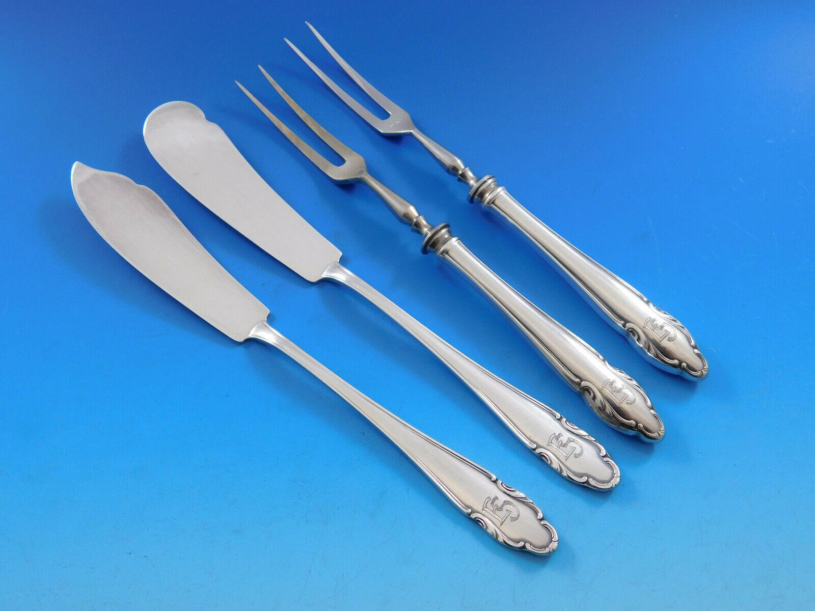 Homag 90 German Silverplated Flatware Set 133 Pieces Service for 12 Vintage In Good Condition For Sale In Big Bend, WI