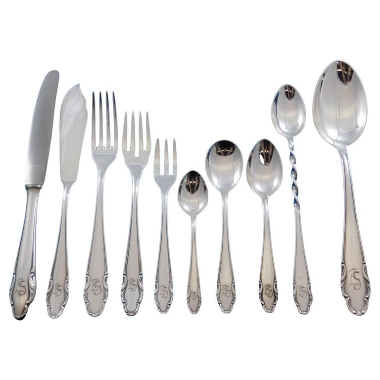 Homag 90 German Silverplated Flatware Set 133 Pieces Service for 12 Vintage  For Sale at 1stDibs | homag 90 silver, 90 homag, martin 90 silverware
