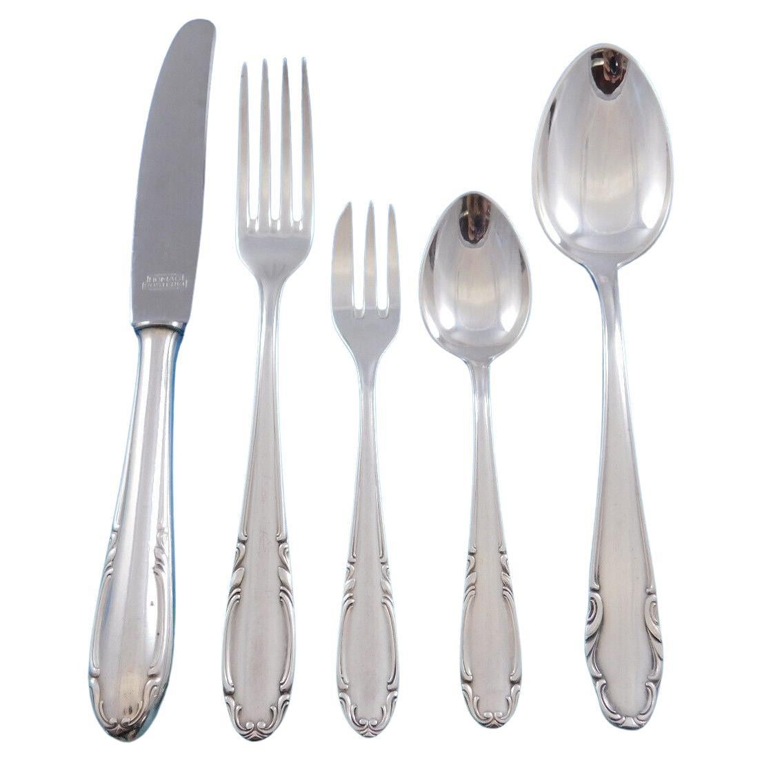 Homag 90 German Silverplated Flatware Set Vintage 51 Pieces