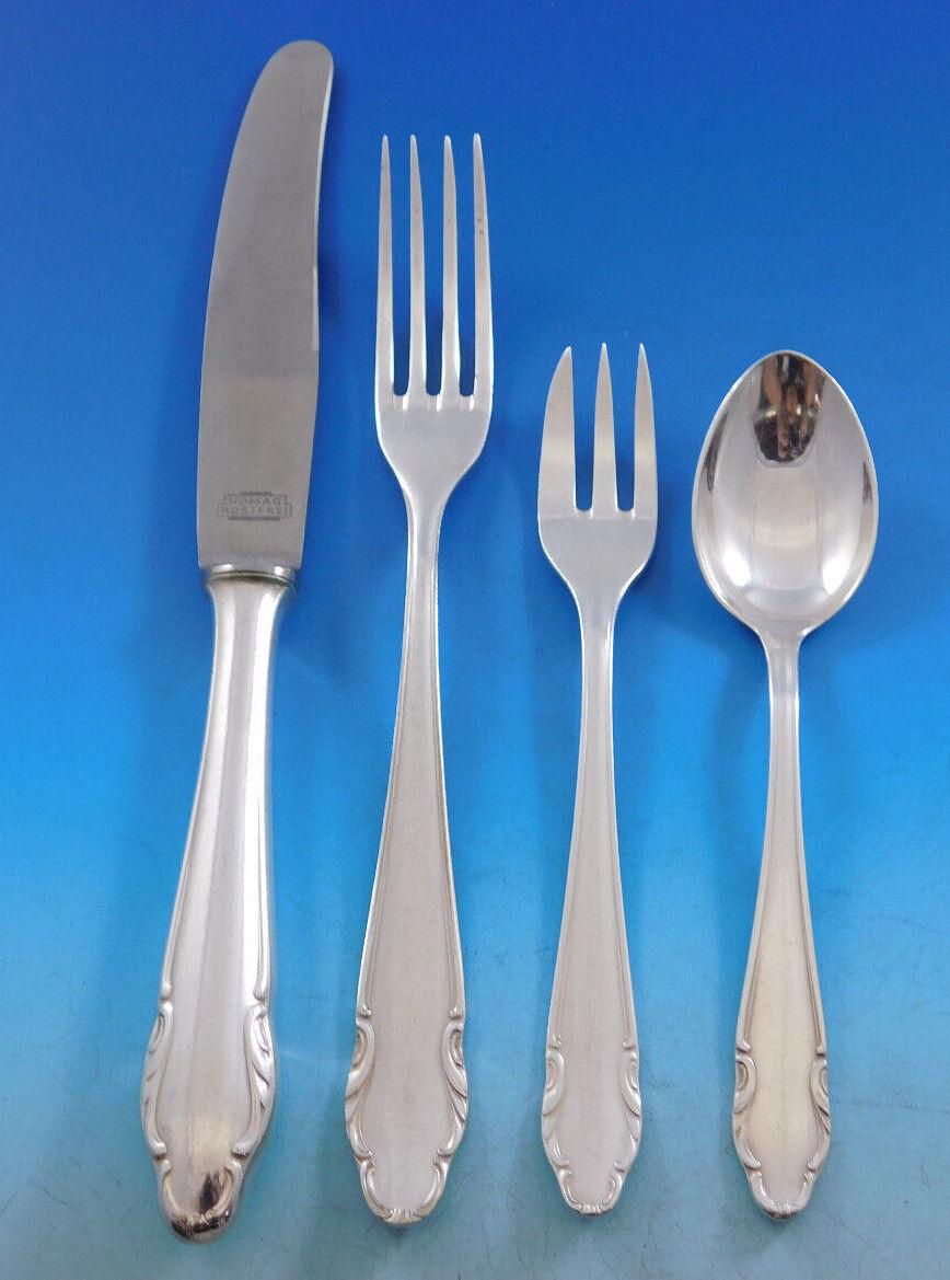 Homag 90 German Silverplated Flatware Set Vintage 66 Pieces In Excellent Condition For Sale In Big Bend, WI