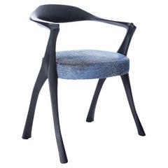 HOMAGE Chair - Organic, Sculptural, Ebonized Contemporary Dining Armchair