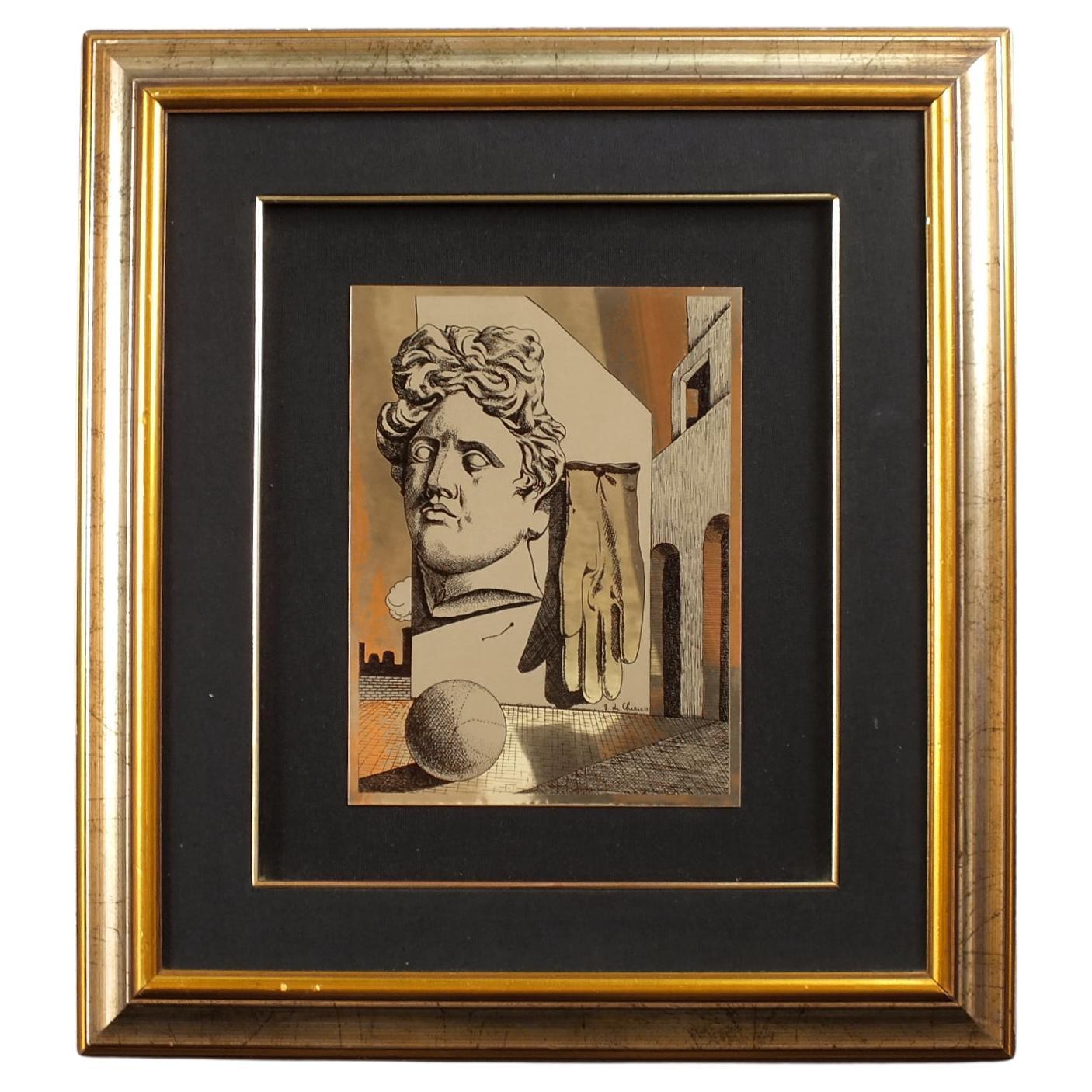 Homage to De Chirico Giorgio of 200 Piece in Years '80 by Dan Breus Editor For Sale
