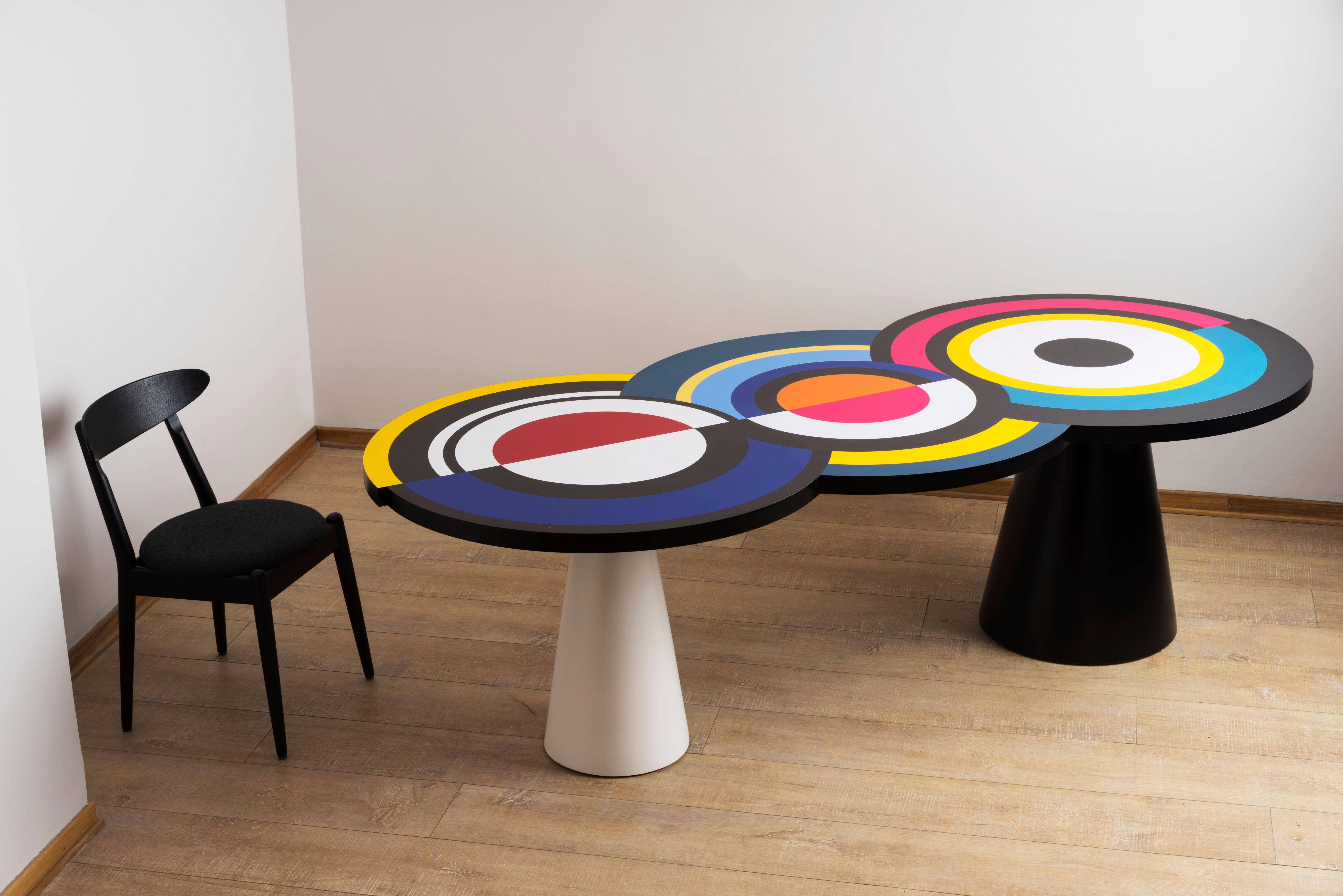 Moderne Table de salle à manger hommage au Delaunay de Thomas Dariel en vente
