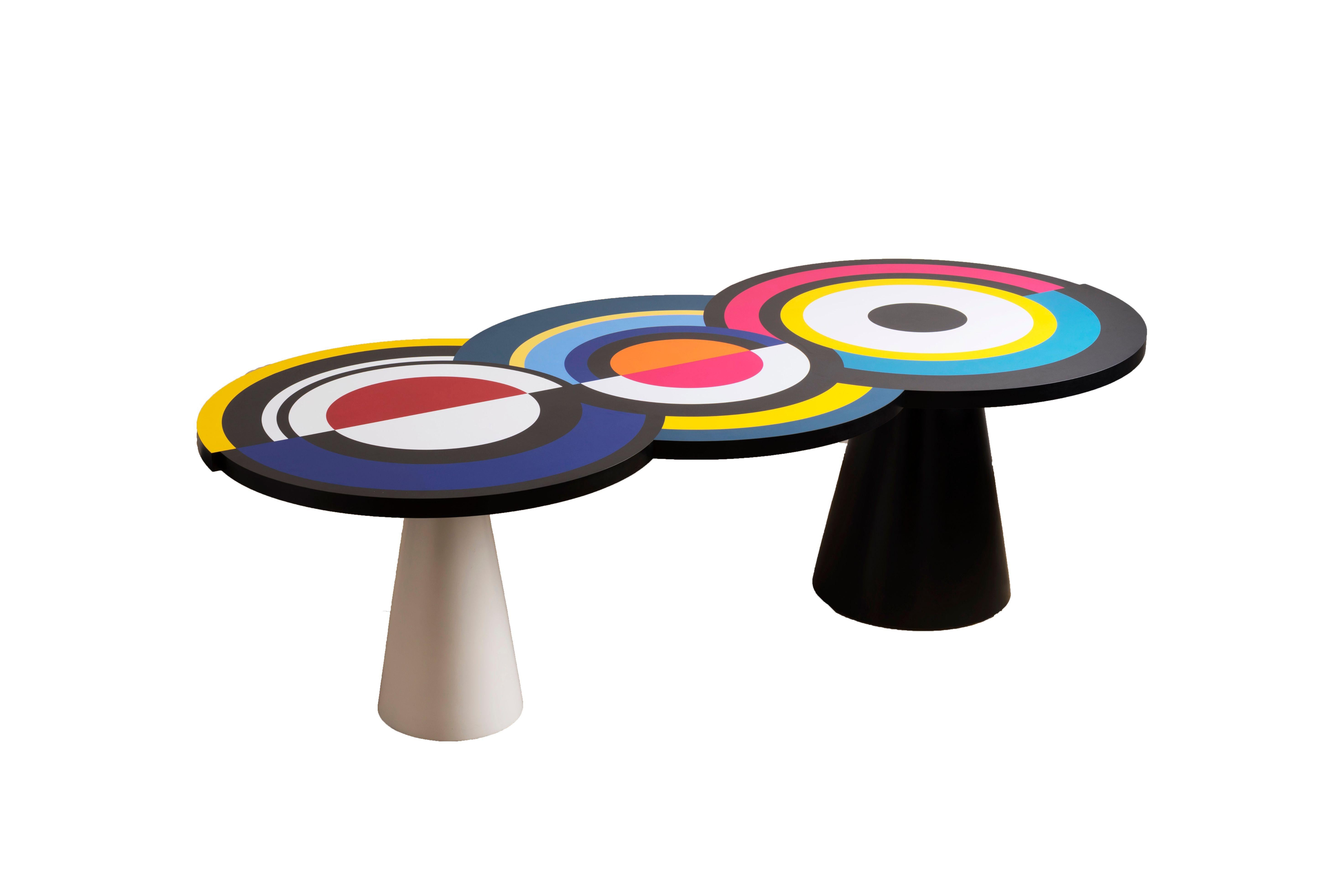 French Homage to Delaunay Dining Table by Thomas Dariel