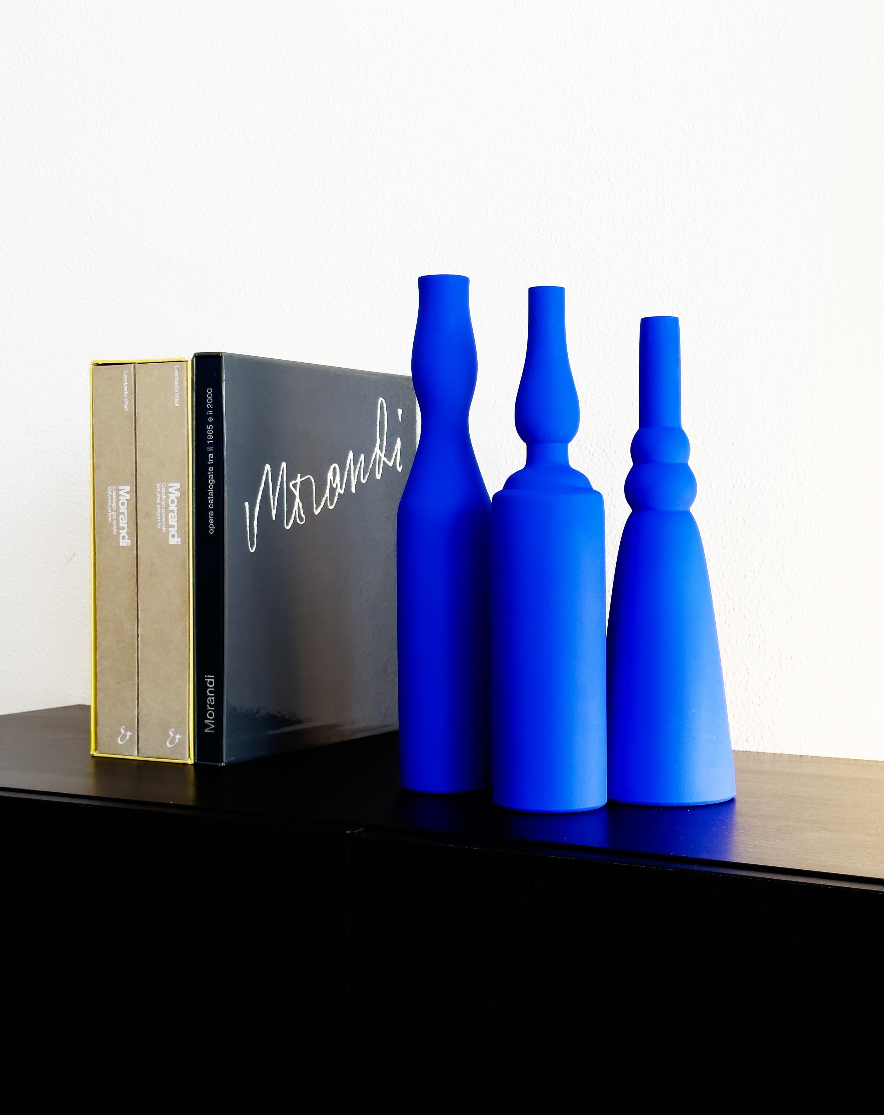 Homage to Giorgio Morandi & Yves Klein - Vase set - Exclusive Collection - IKB 5