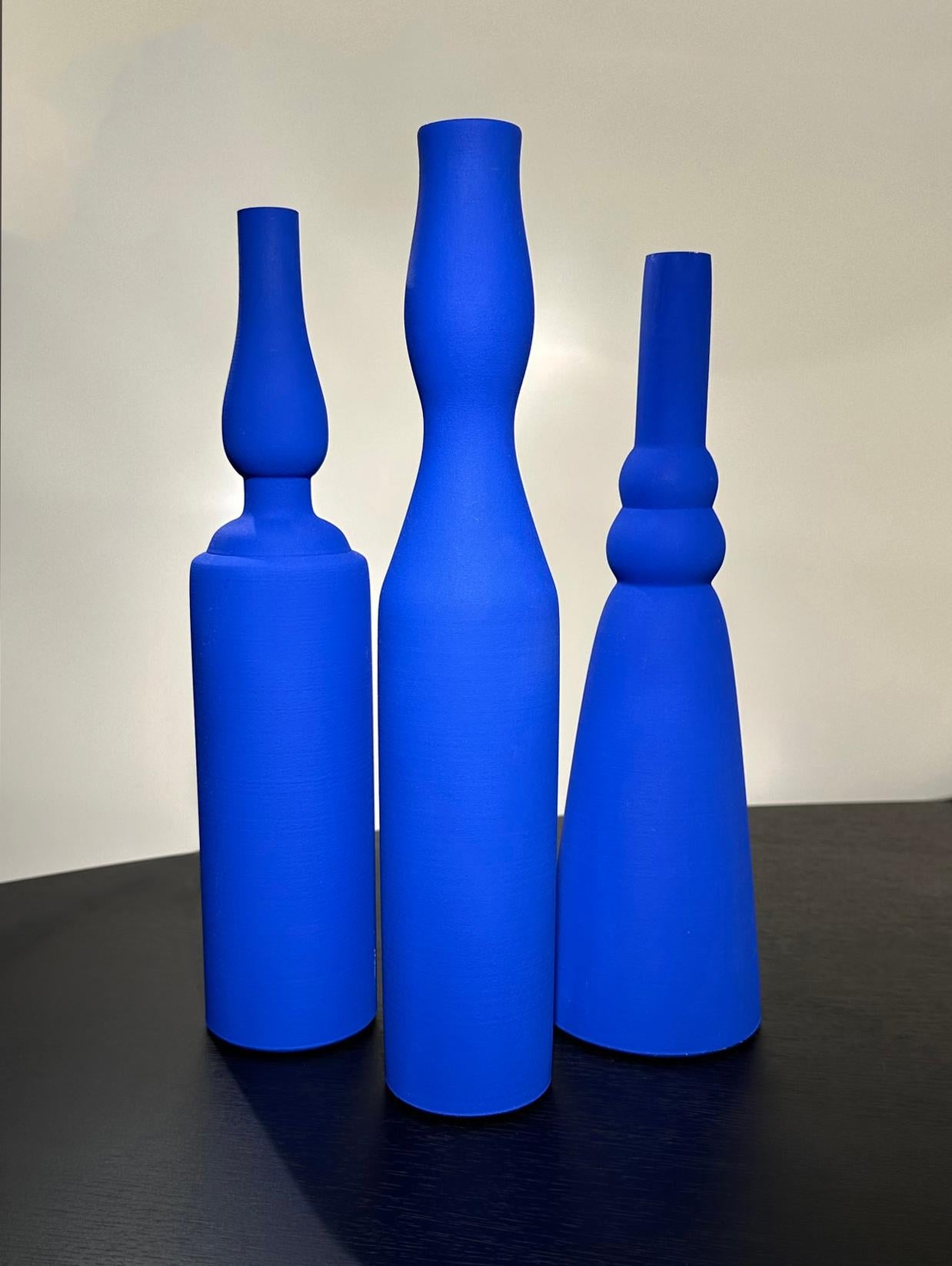 Homage to Giorgio Morandi & Yves Klein - Vase set - Exclusive Collection - IKB 6