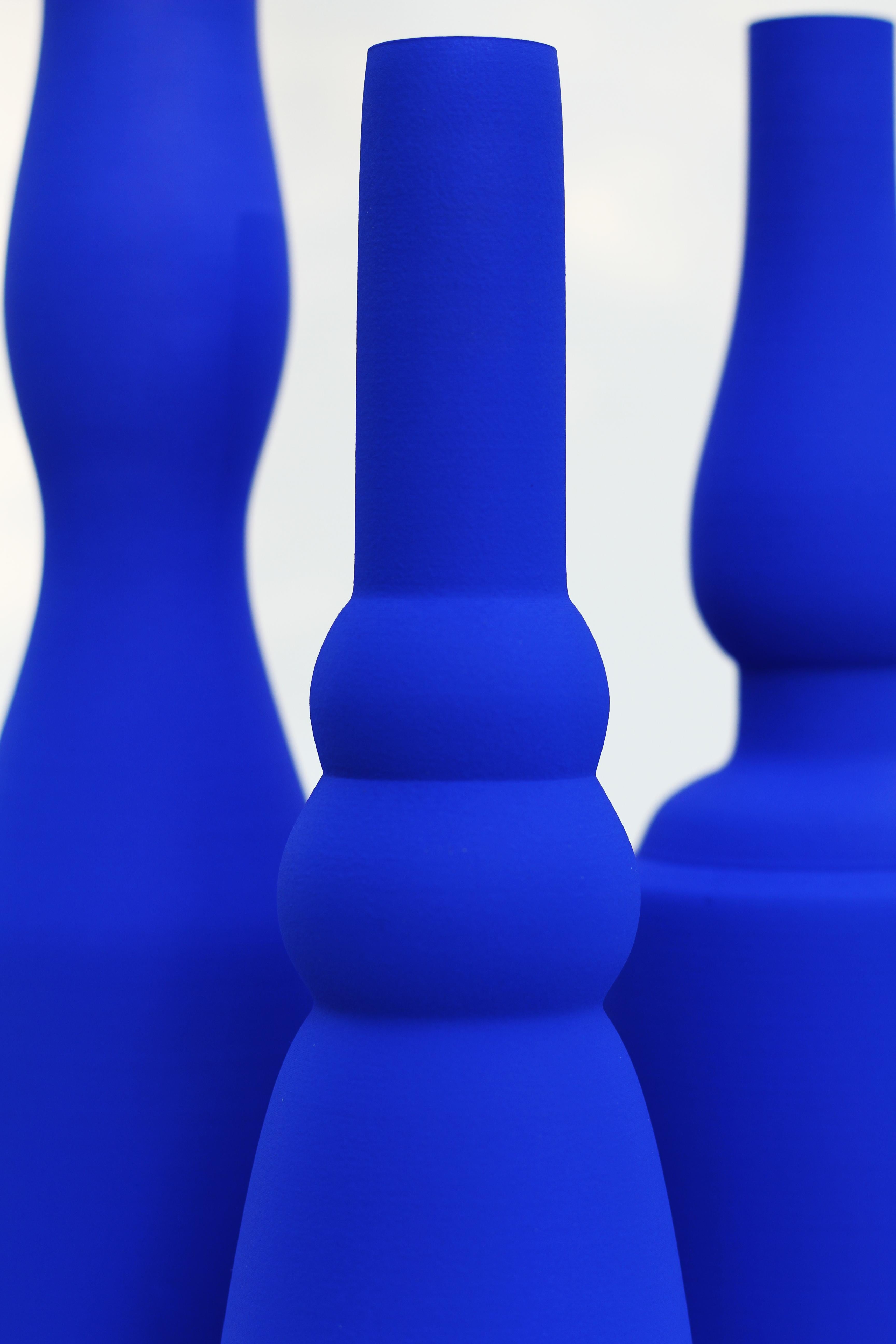 Homage to Giorgio Morandi & Yves Klein - Vase set - Exclusive Collection - IKB In New Condition In Genève, GE