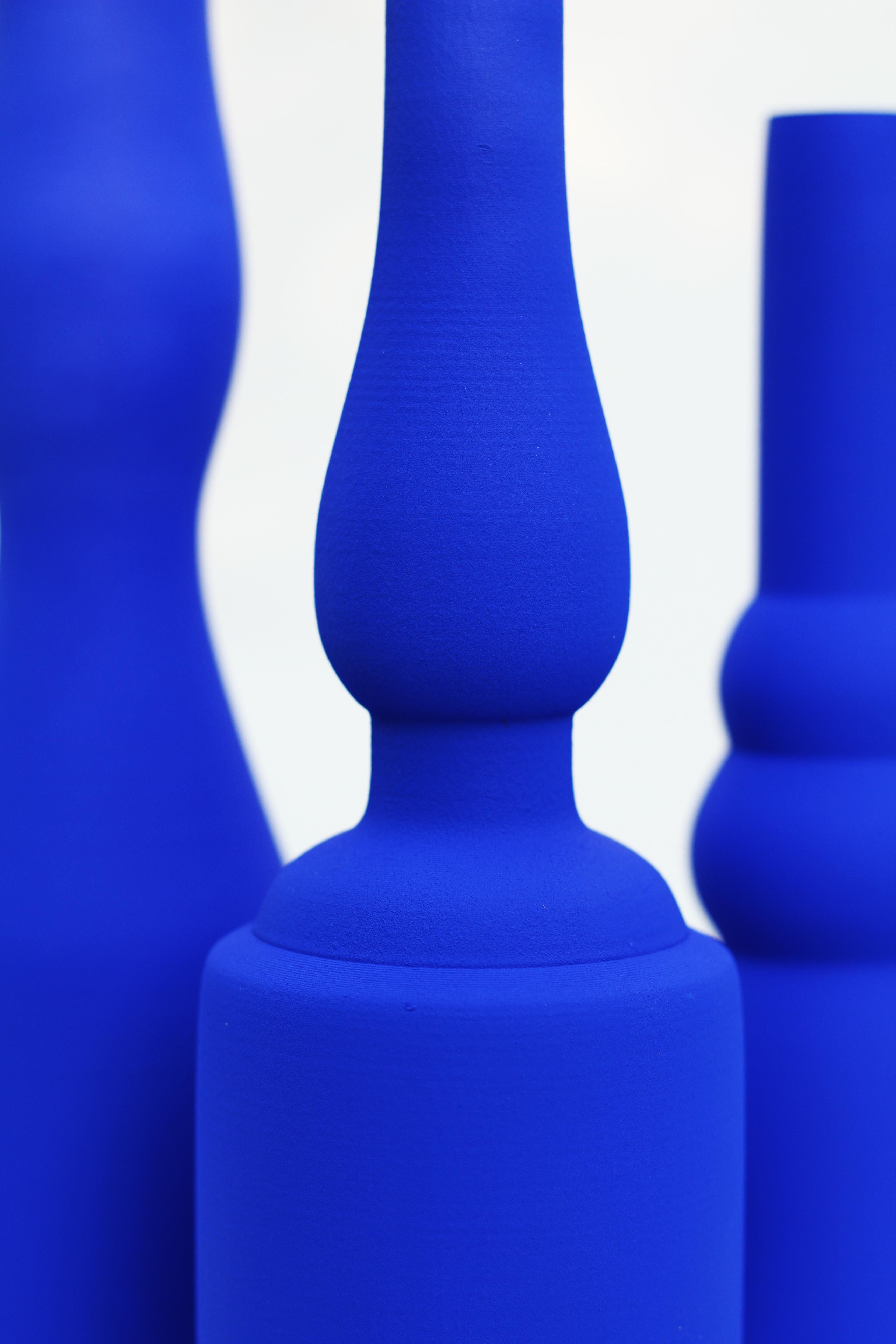 Contemporary Homage to Giorgio Morandi & Yves Klein - Vase set - Exclusive Collection - IKB