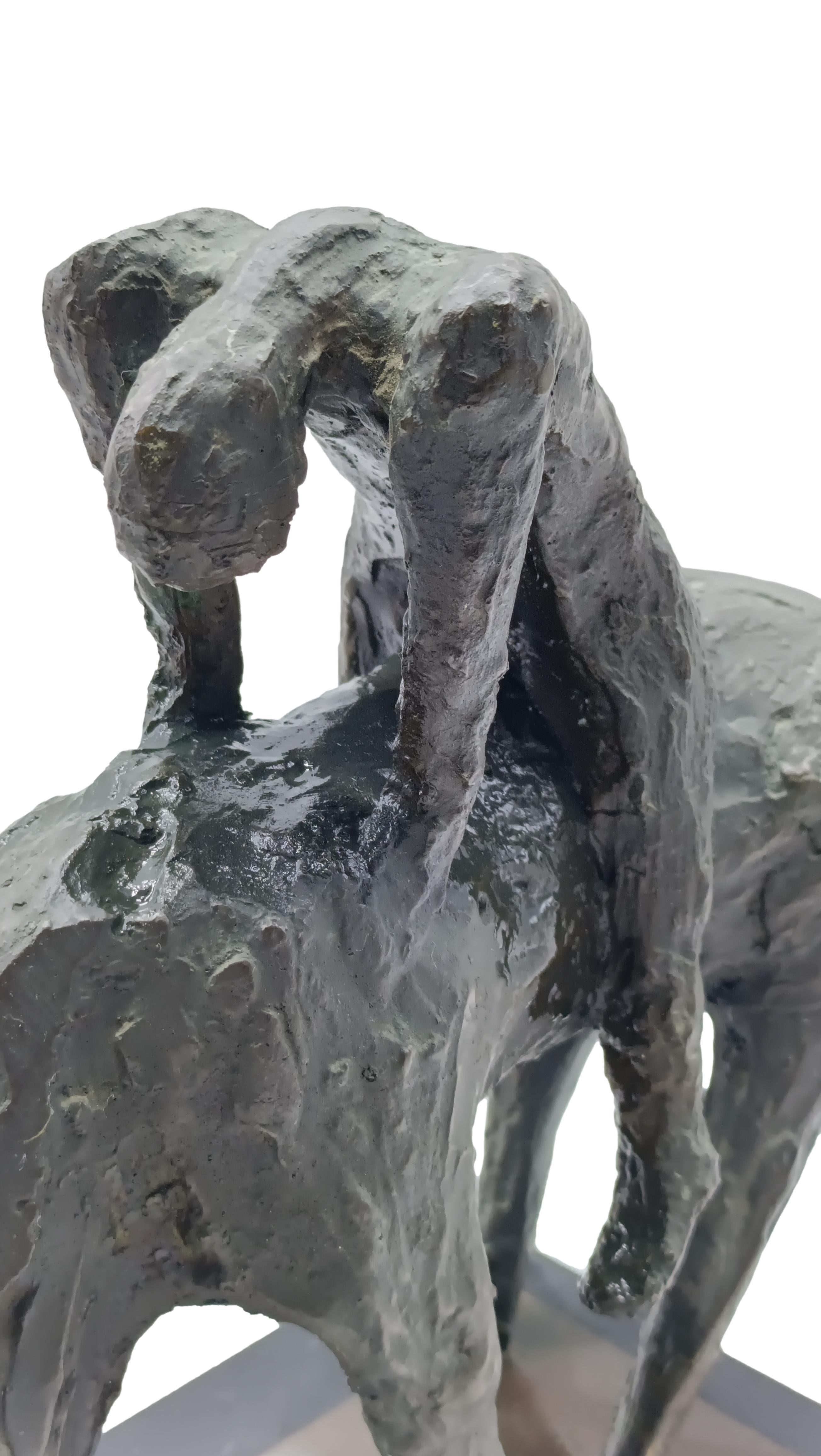 Homage to Marino Marini Bronze Sculpture, Italy 1960s For Sale 1