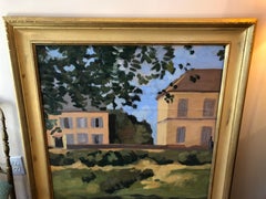 Olio su tela di grandi dimensioni "Omaggio alla casa di Monet a Giverny".