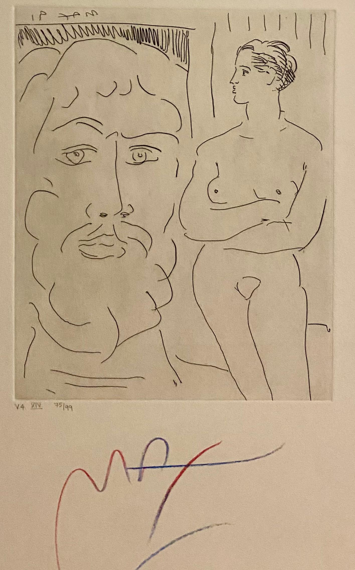 Homage an Picasso, 4er-Set Pater Max-Lithographien im Zustand „Gut“ im Angebot in Palm Desert, CA