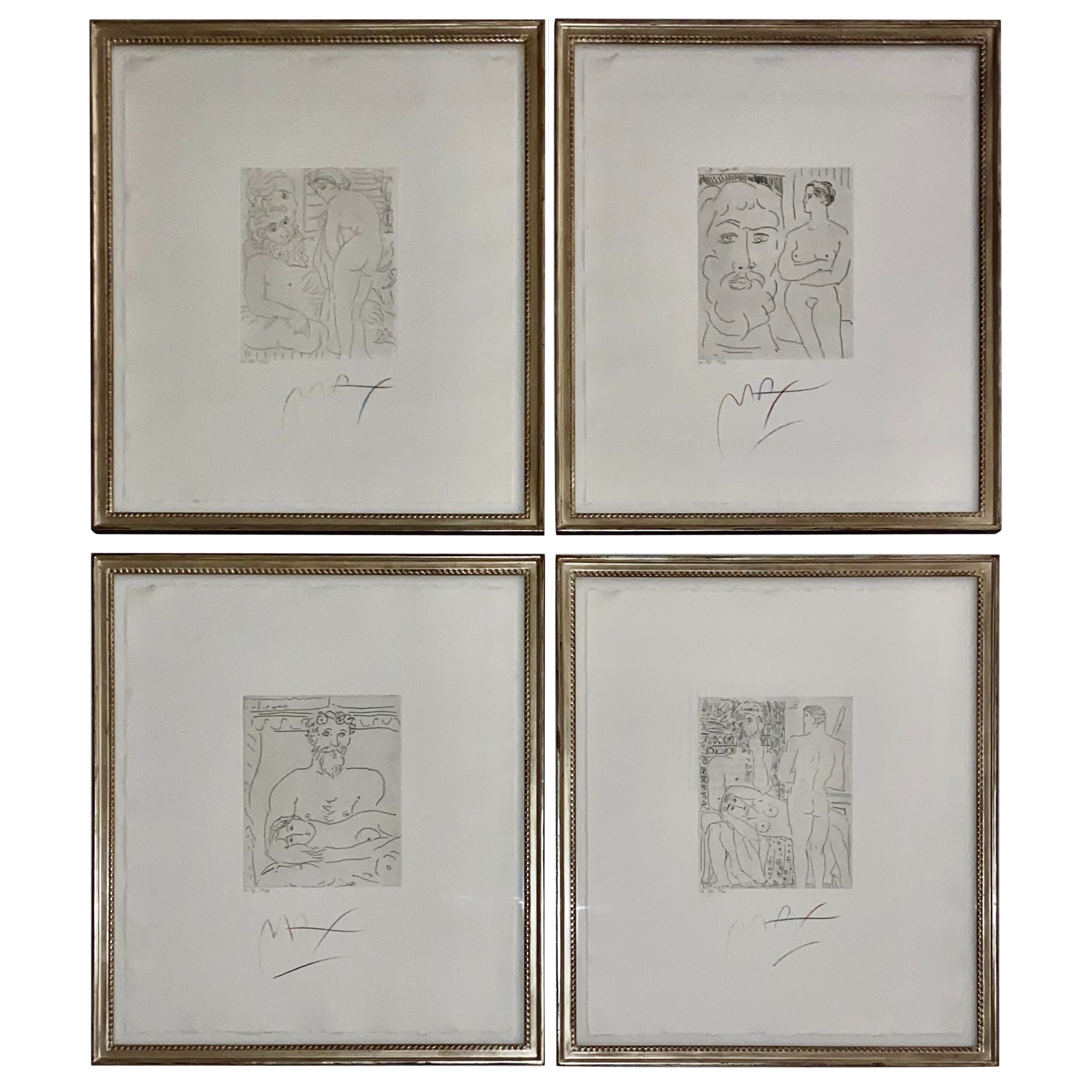 Homage to Picasso, Group of 4 Pater Max Lithographs For Sale