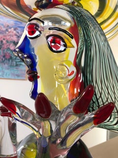 Homage to Picasso Murano Sculpture by Walter Furlan