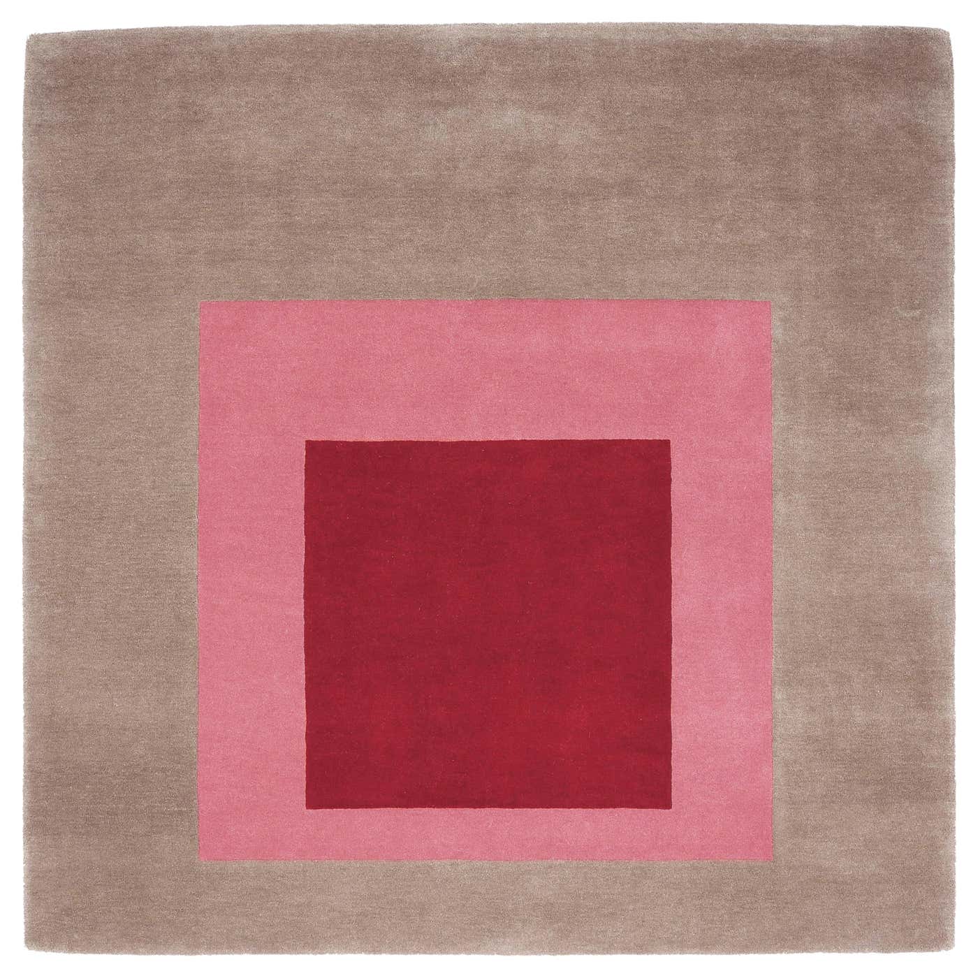 Homage to the Square Rug 'Beige/Pink/Burgundy' by Josef Albers For Sale ...
