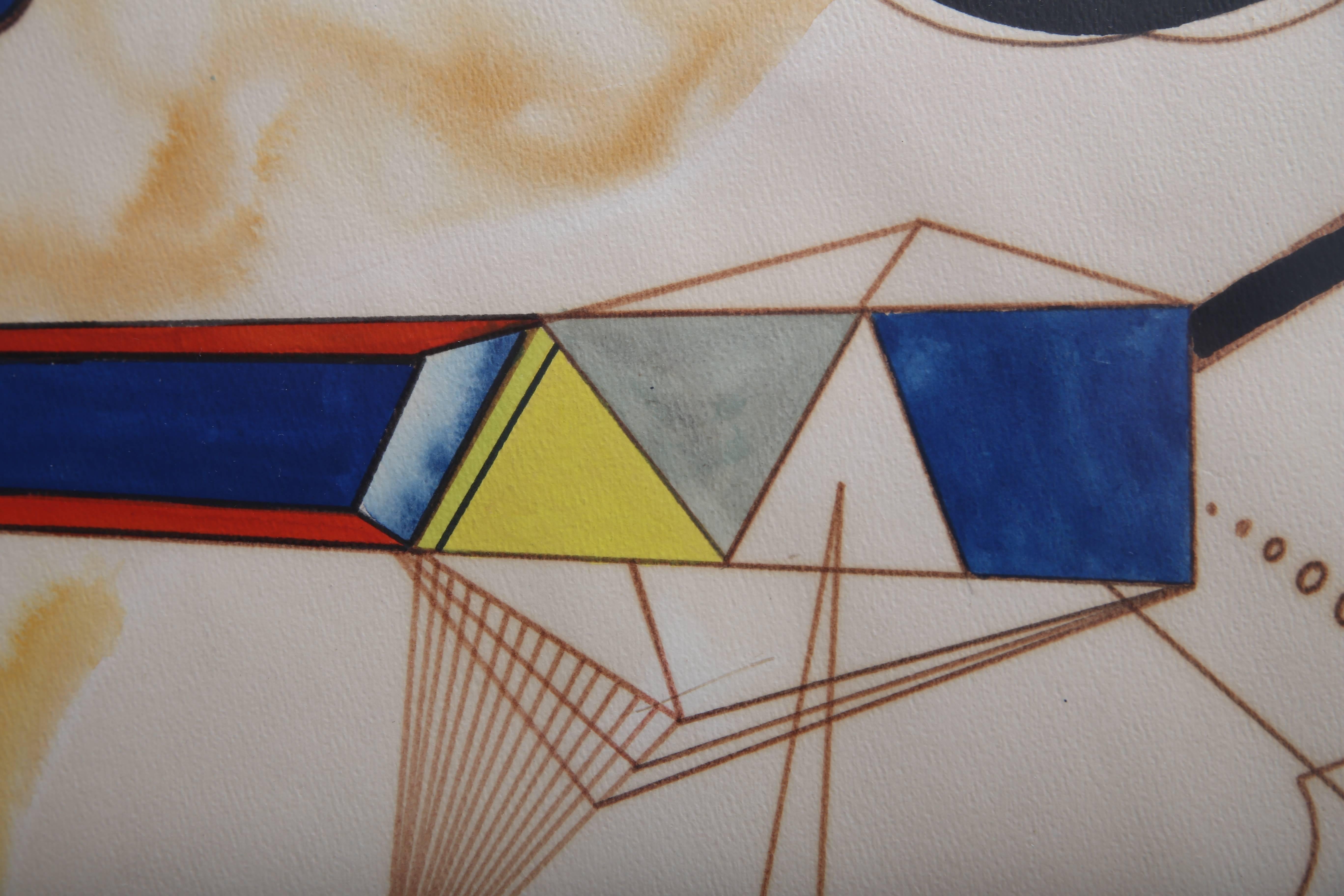 Modern Homage to Vasily Kandinsky, Gouache on Paper