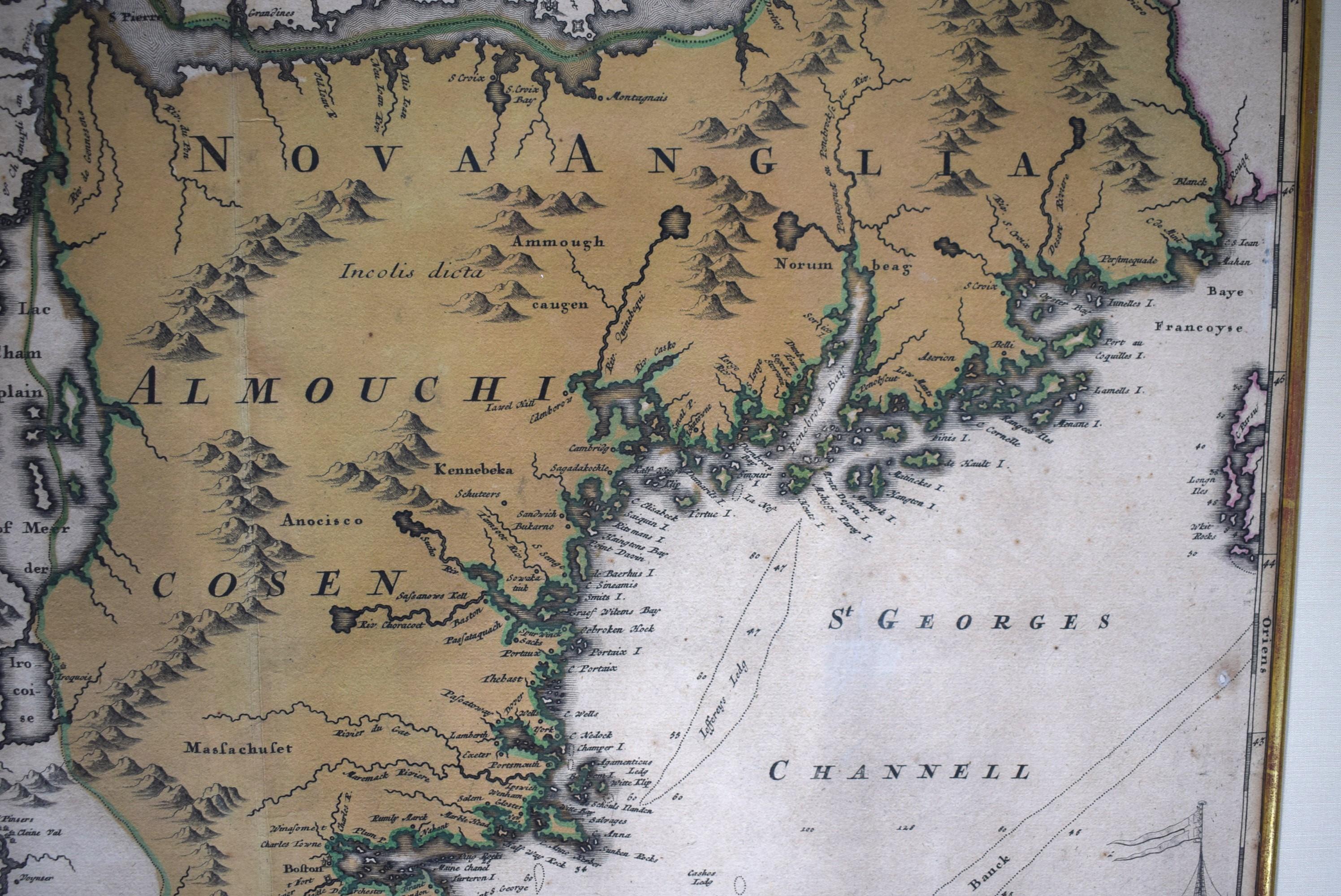 HOMANN, Johann Baptist (1663-1724) Nova Anglia. Septentrionali Americæ implantat For Sale 3