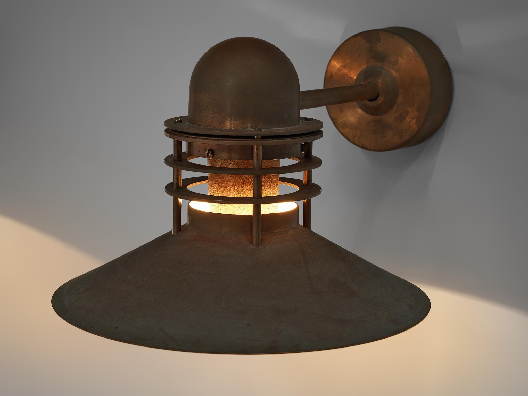 Danish Homann & Kjær for Louis Poulson Wall Lamps ‘Nyhavn’ in Copper