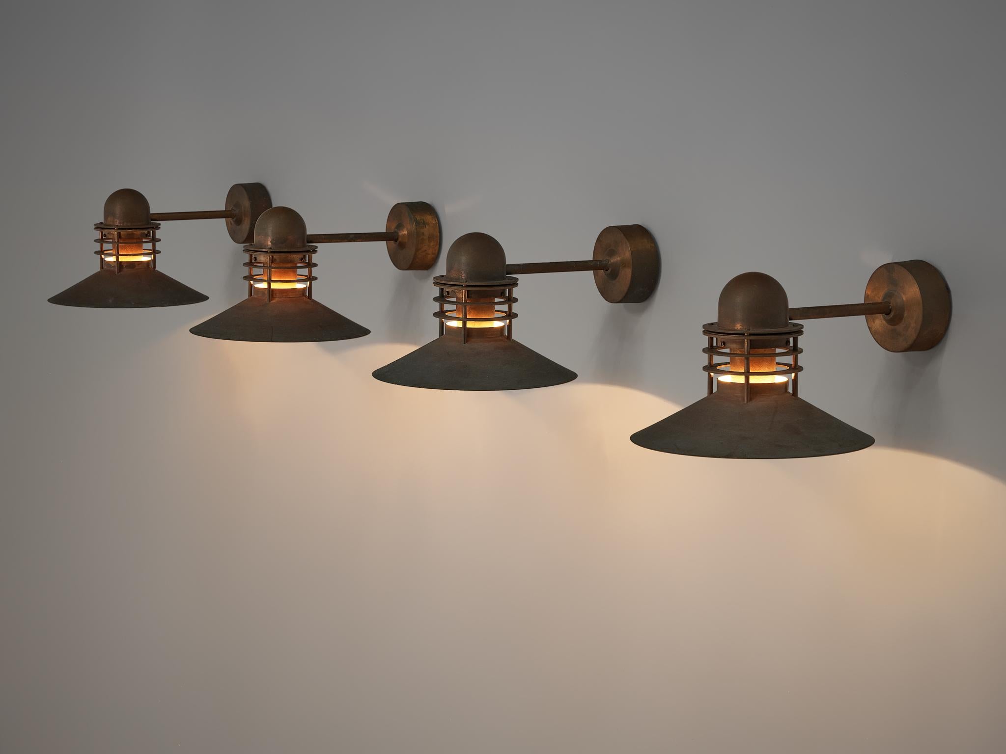 Homann & Kjær for Louis Poulson Wall Lamps ‘Nyhavn’ in Copper 2
