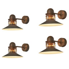 Homann & Kjær for Louis Poulson Wall Lamps ‘Nyhavn’ in Copper