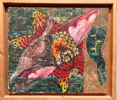 Abstract Vibrant Oil Painting Japanese American Artist Denver Colorado