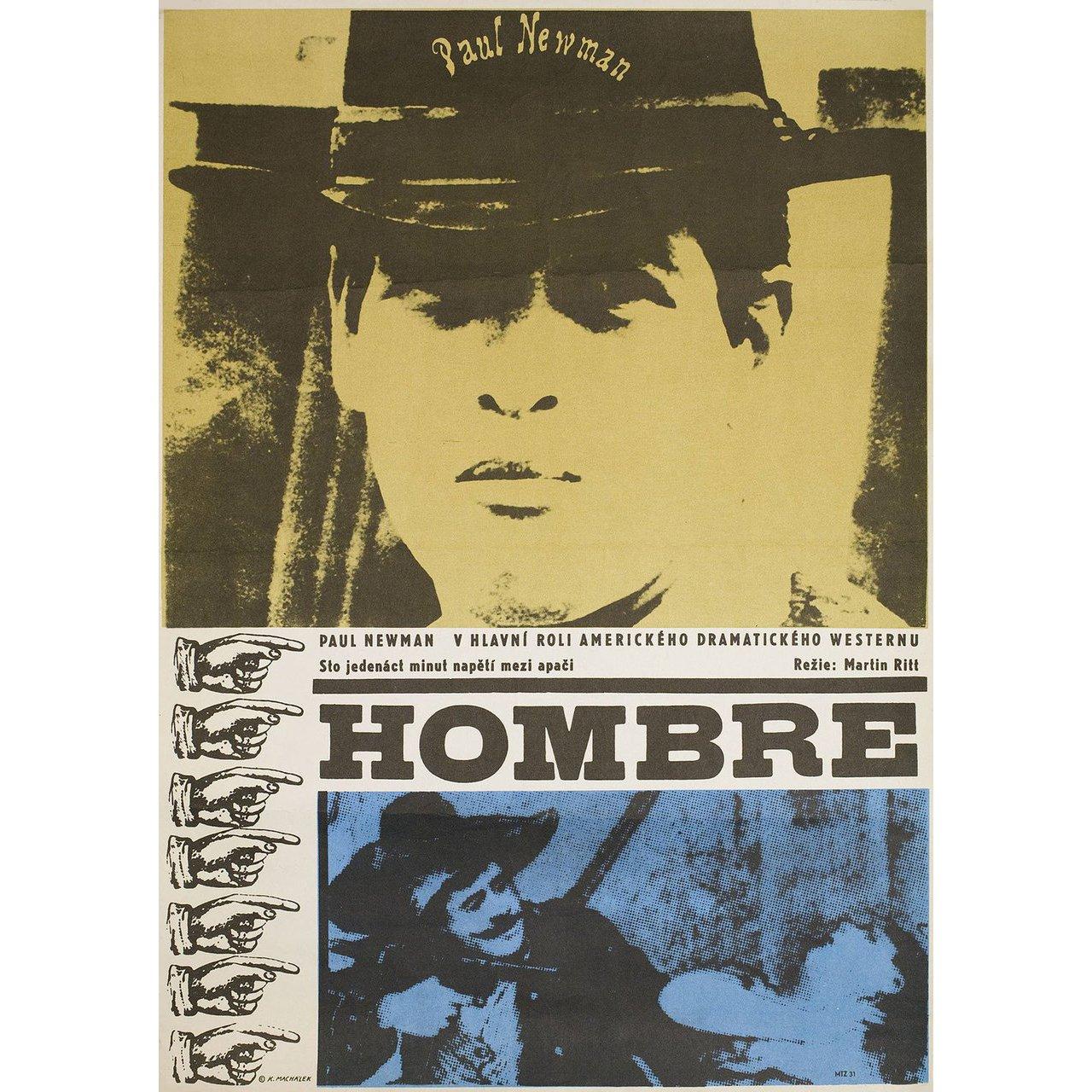 Original 1967 Czech A3 poster by Karel Machalek for the film “Hombre” directed by Martin Ritt with Paul Newman / Fredric March / Richard Boone / Diane Cilento. Fine condition, rolled. Please note: the size is stated in inches and the actual size can