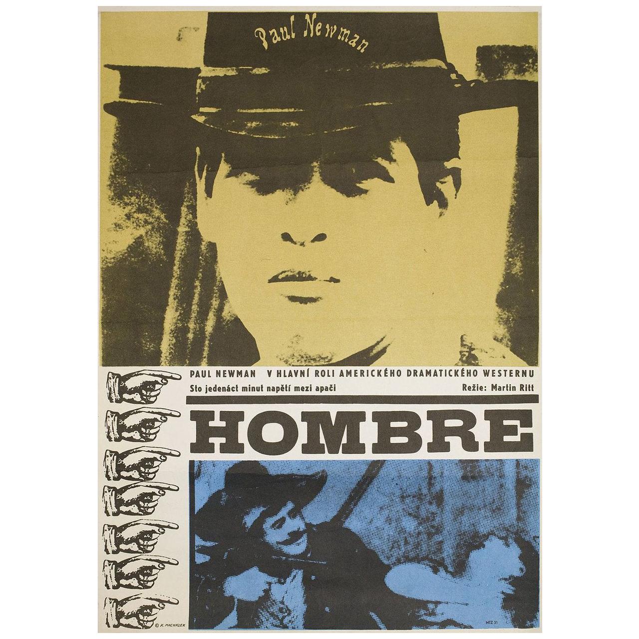 “Hombre” 1967 Czech A3 Film Poster