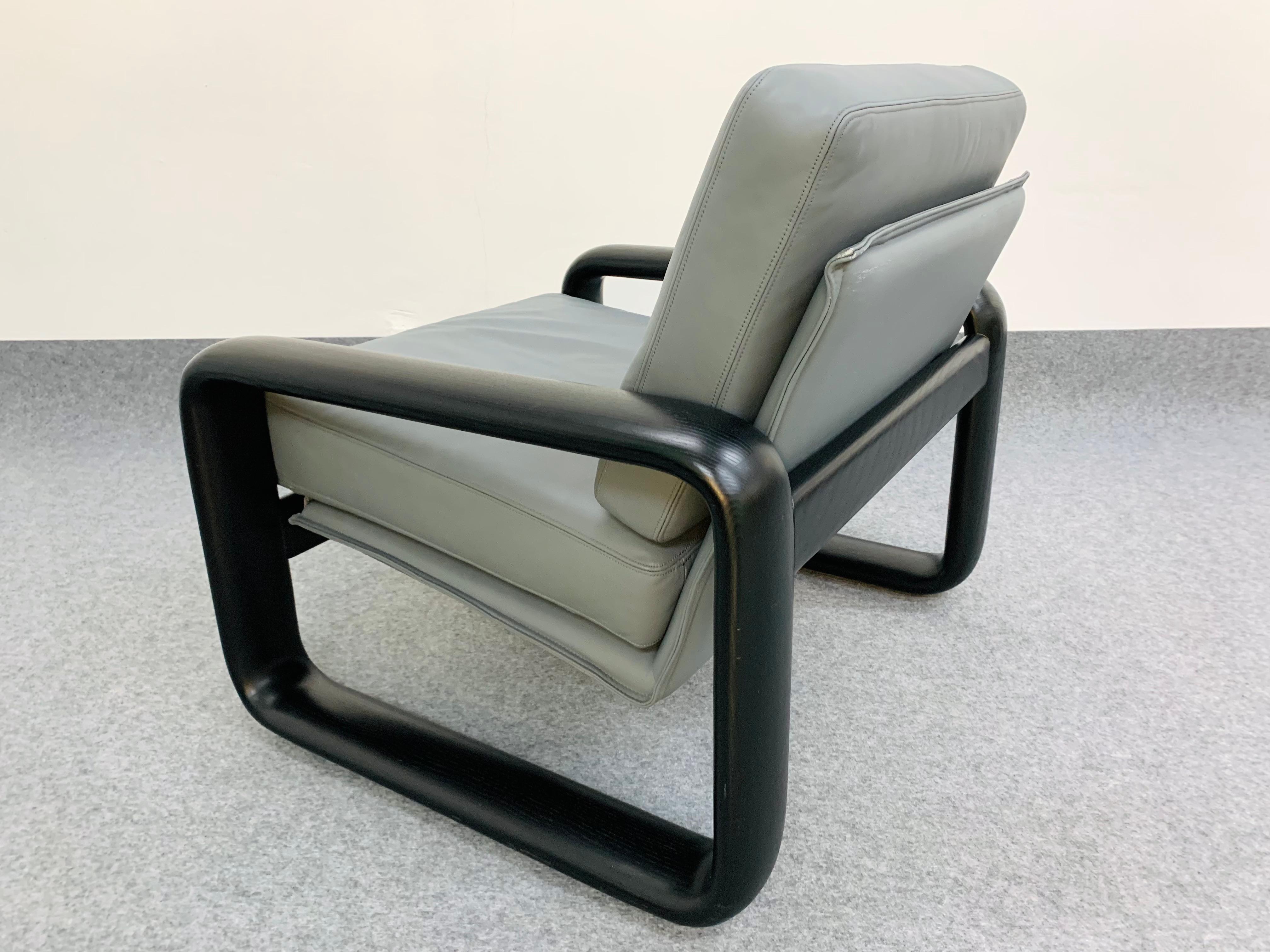 Mid-Century Modern Hombre leather lounge chair by Burkhard Vogtherr for Rosenthal For Sale