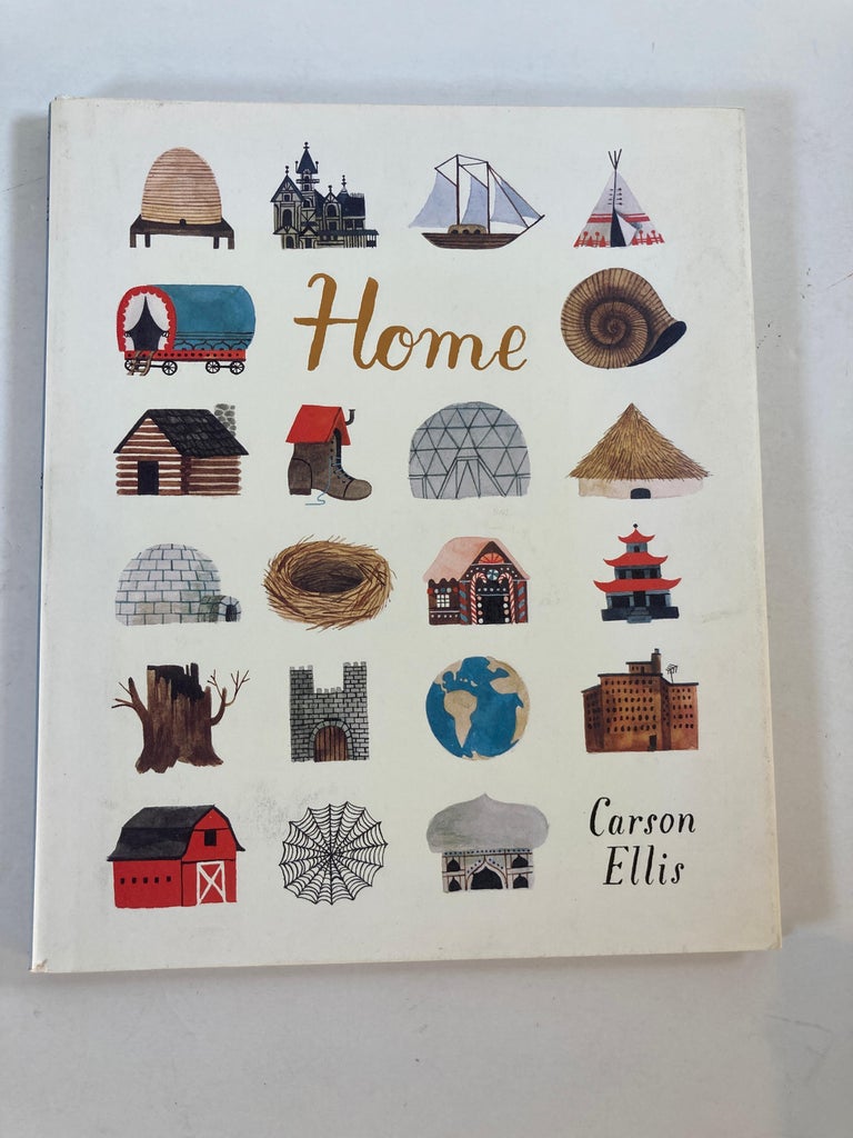 Home book by Carson Ellis Art Book
Influential artist Carson Ellis makes her solo picture-book debut with a whimsical tribute to the many possibilities of home.
Home might be a house in the country, an apartment in the city, or even a shoe. Home