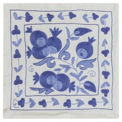 Home Decor Toss Pillow Cover, Suzani Silk Hand Embroidery Cushion Cover