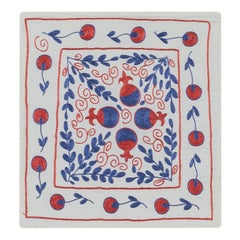 Home Decor Toss Pillow Cover, Suzani Silk Hand Embroidery Cushion Cover