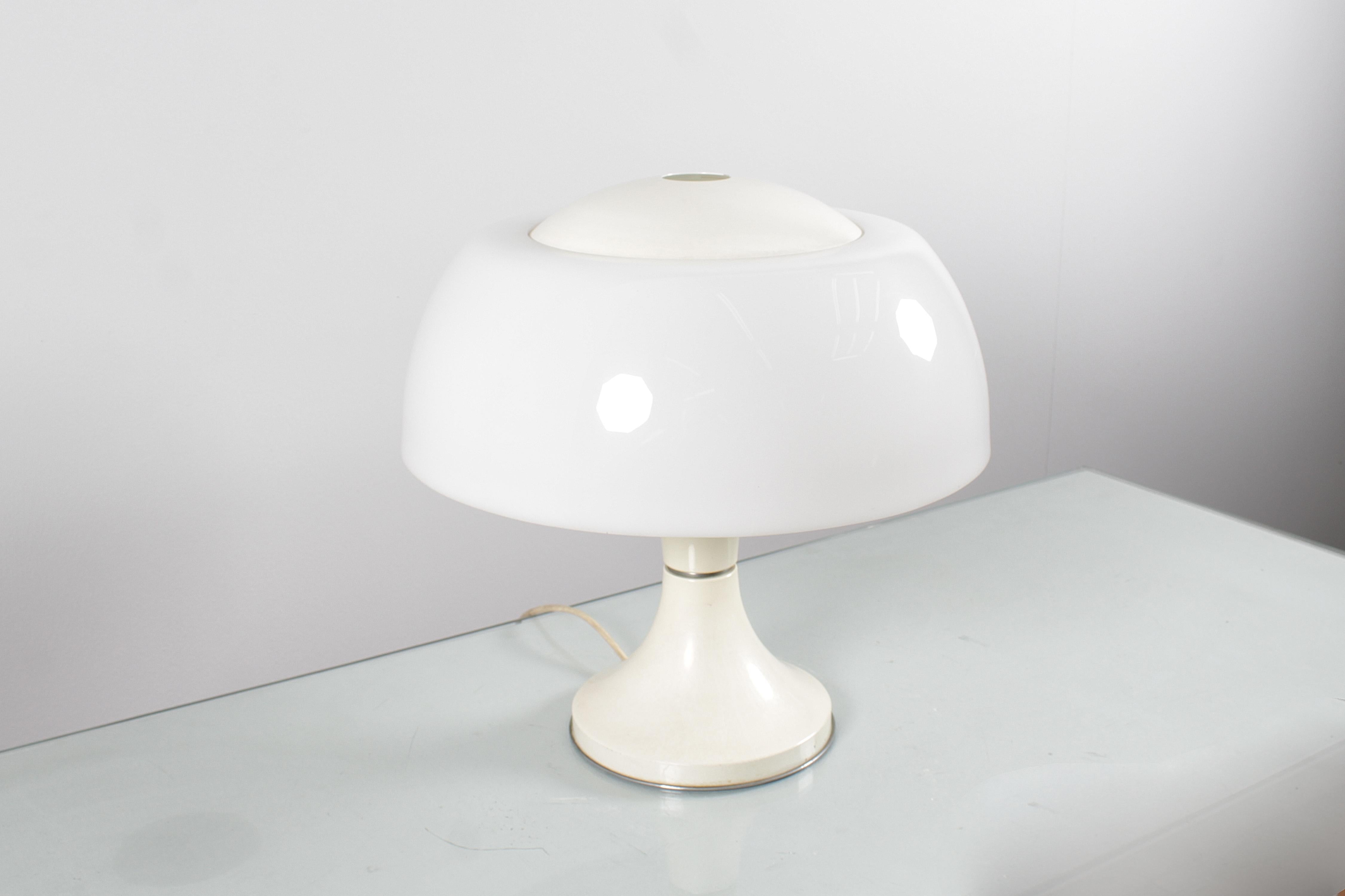 italien Lampe « Home » par  Lampe de bureau Sciolari pour Valenti en verre, métal et perspex 1968 en vente
