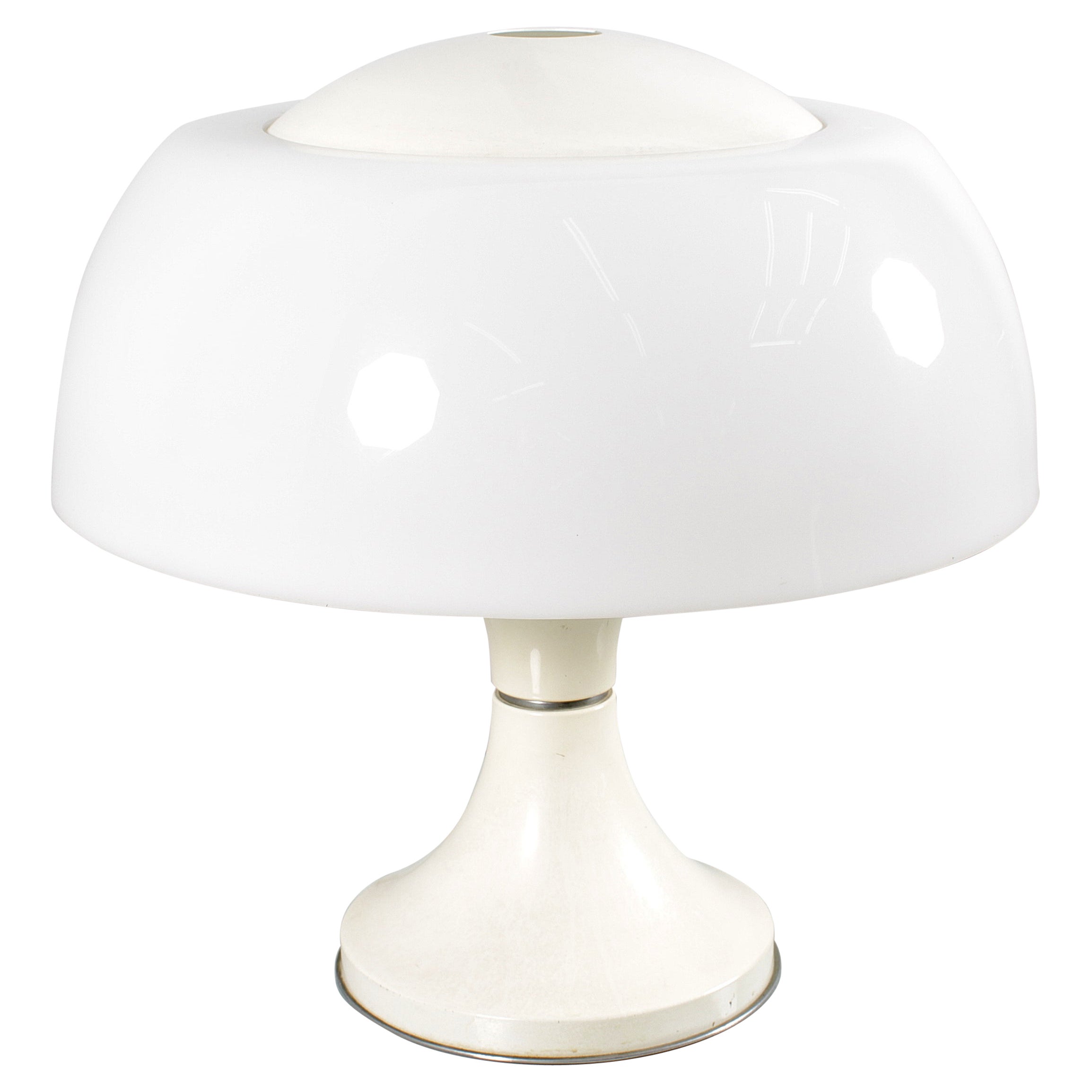 Lampada "Home" di  Sciolari per Valenti Lampada da tavolo in vetro, metallo e perspex 1968
