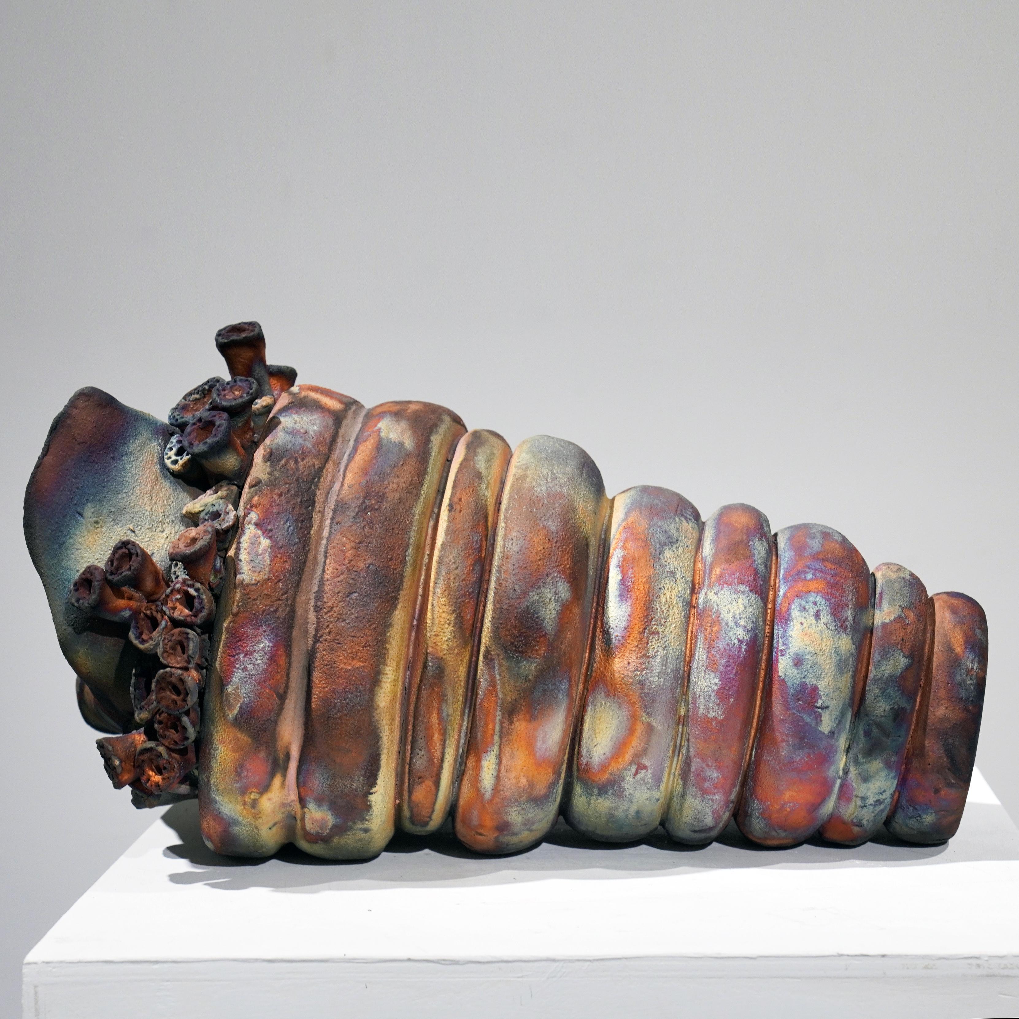 Malaysian Home - life magnified collection raku ceramic pottery sculpture by Adil Ghani For Sale