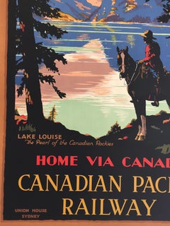 Home Via Kanada Kanadische Pazifik:: Original Vintage Poster von Trompf:: 1930er Jahre