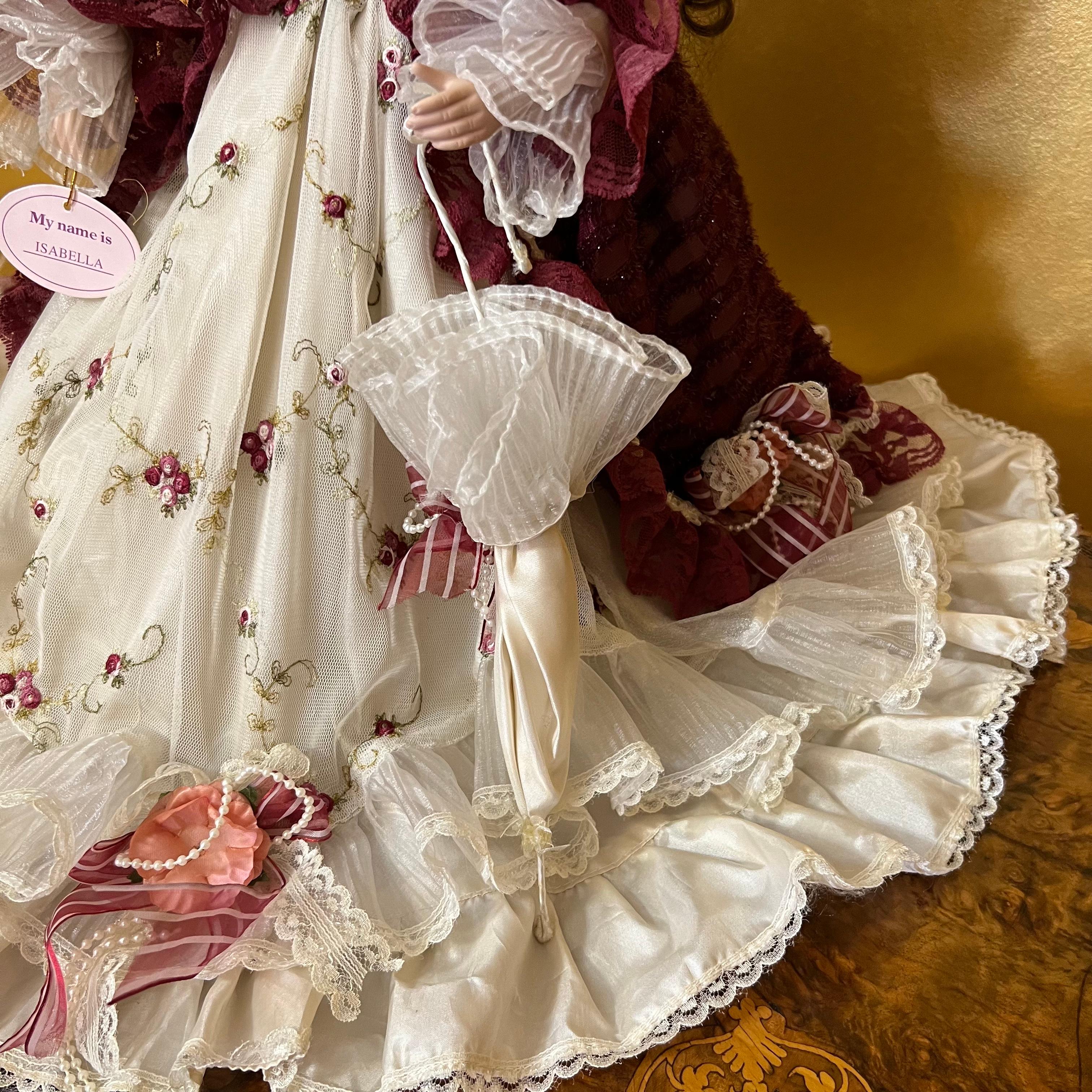 Homeart Bisque Porcelain Isabella Doll On Stand In Good Condition In EDENSOR PARK, NSW