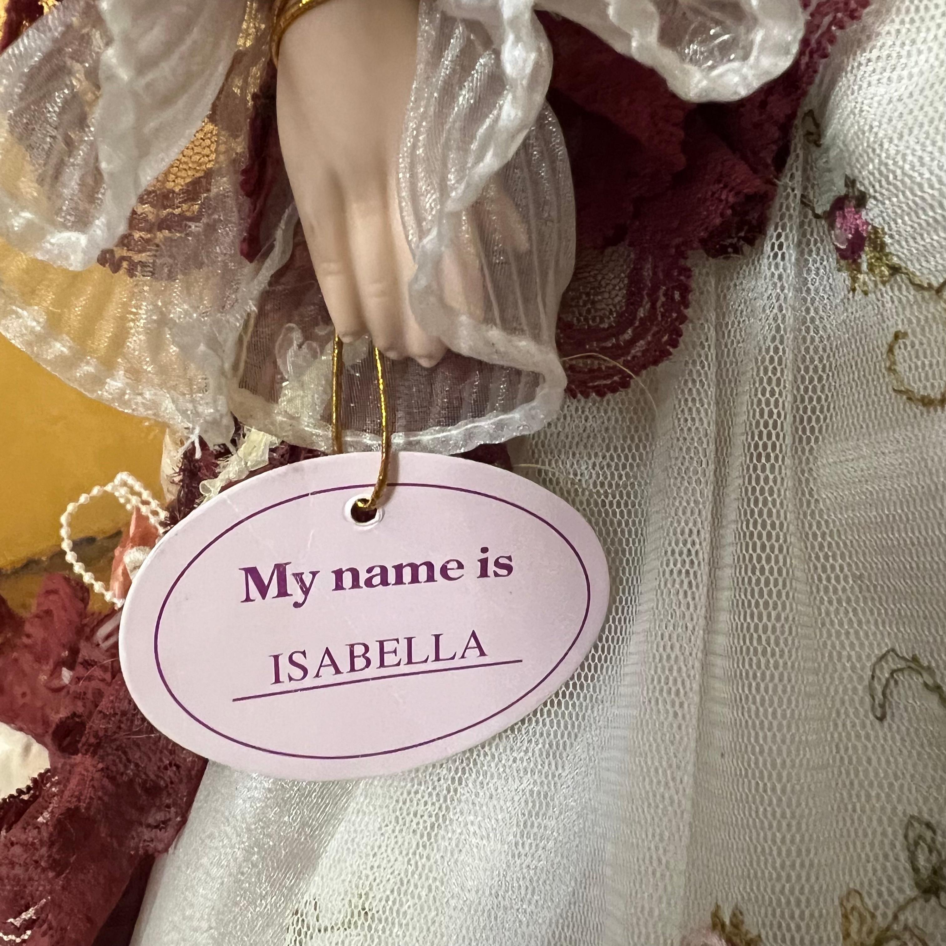 20th Century Homeart Bisque Porcelain Isabella Doll On Stand