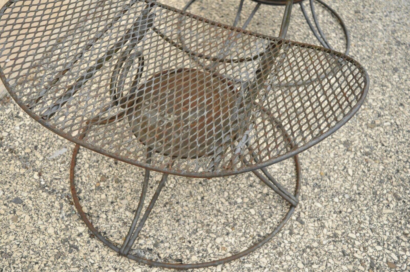 wrought iron swivel patio chairs