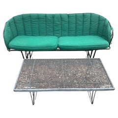 Vintage Homecrest Grenada loveseat Glider with cushions  and coffee table, Circa 1960’s