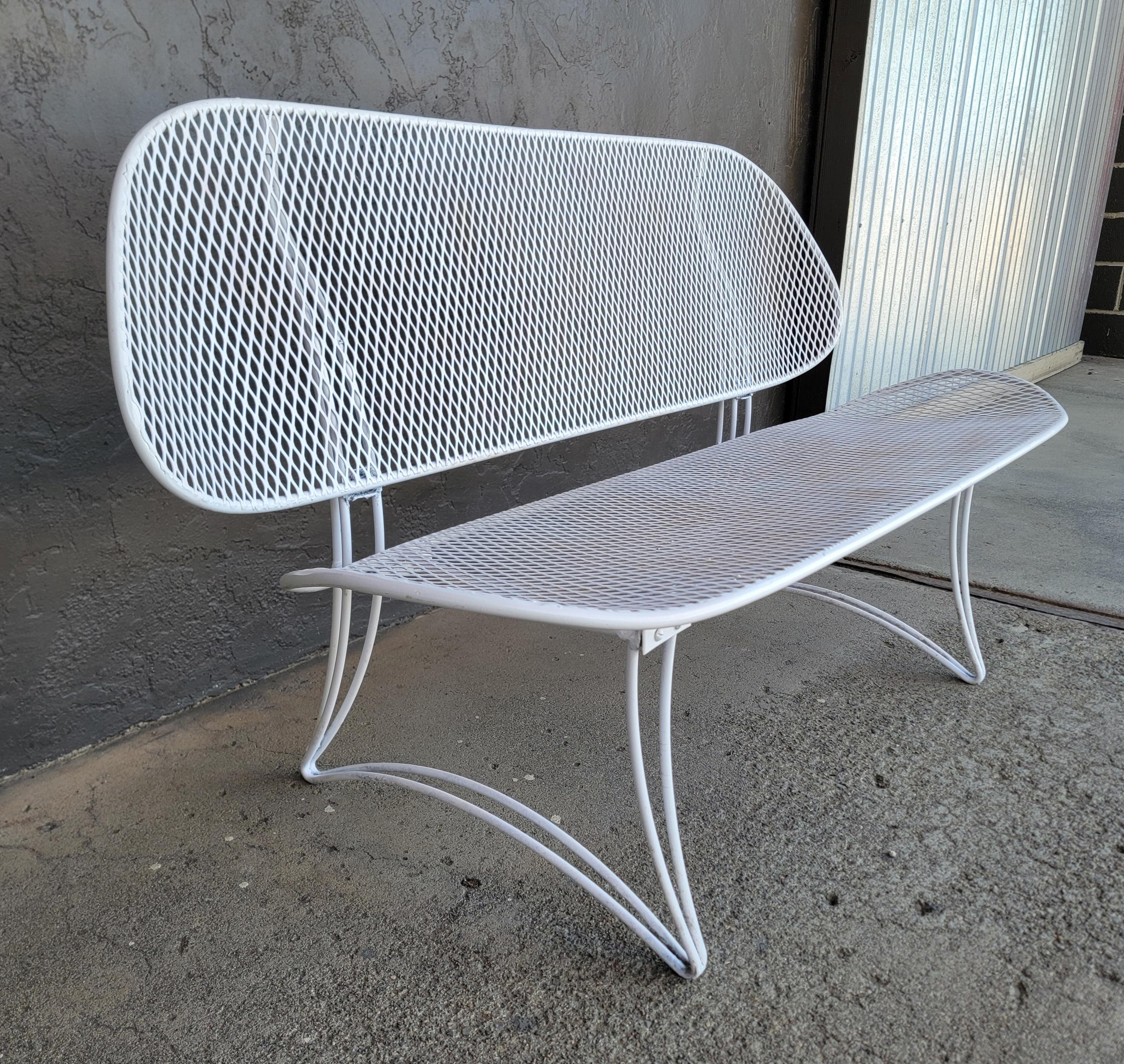Banco de jardín de hierro y acero Homecrest Settee Pintado en venta