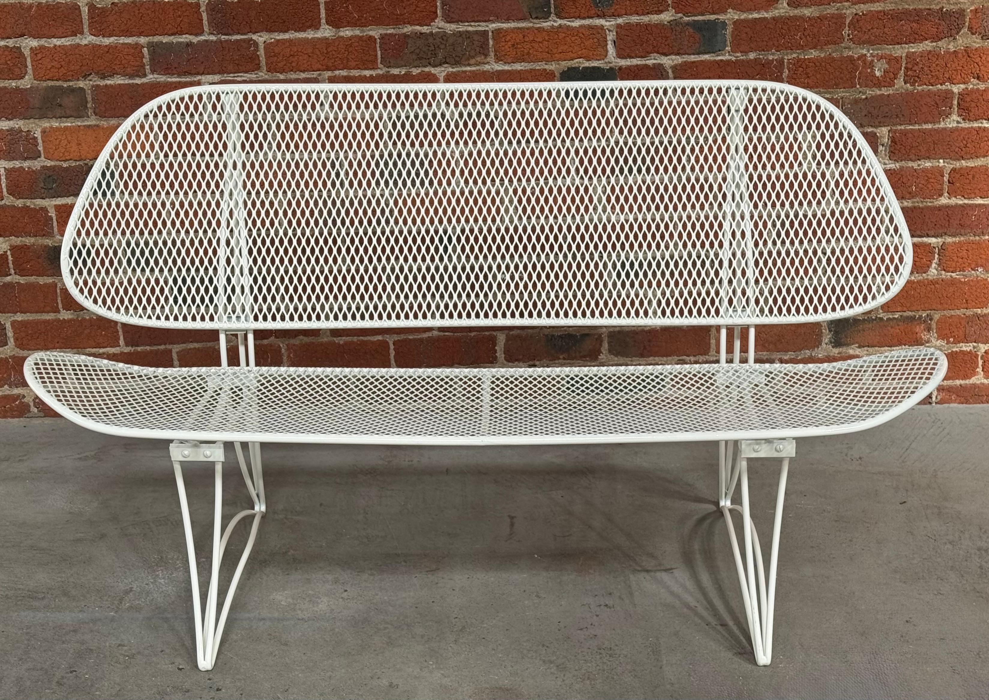 Hand-Crafted Homecrest Settee and Coffee Table Patio Furniture Set circa 1960s For Sale