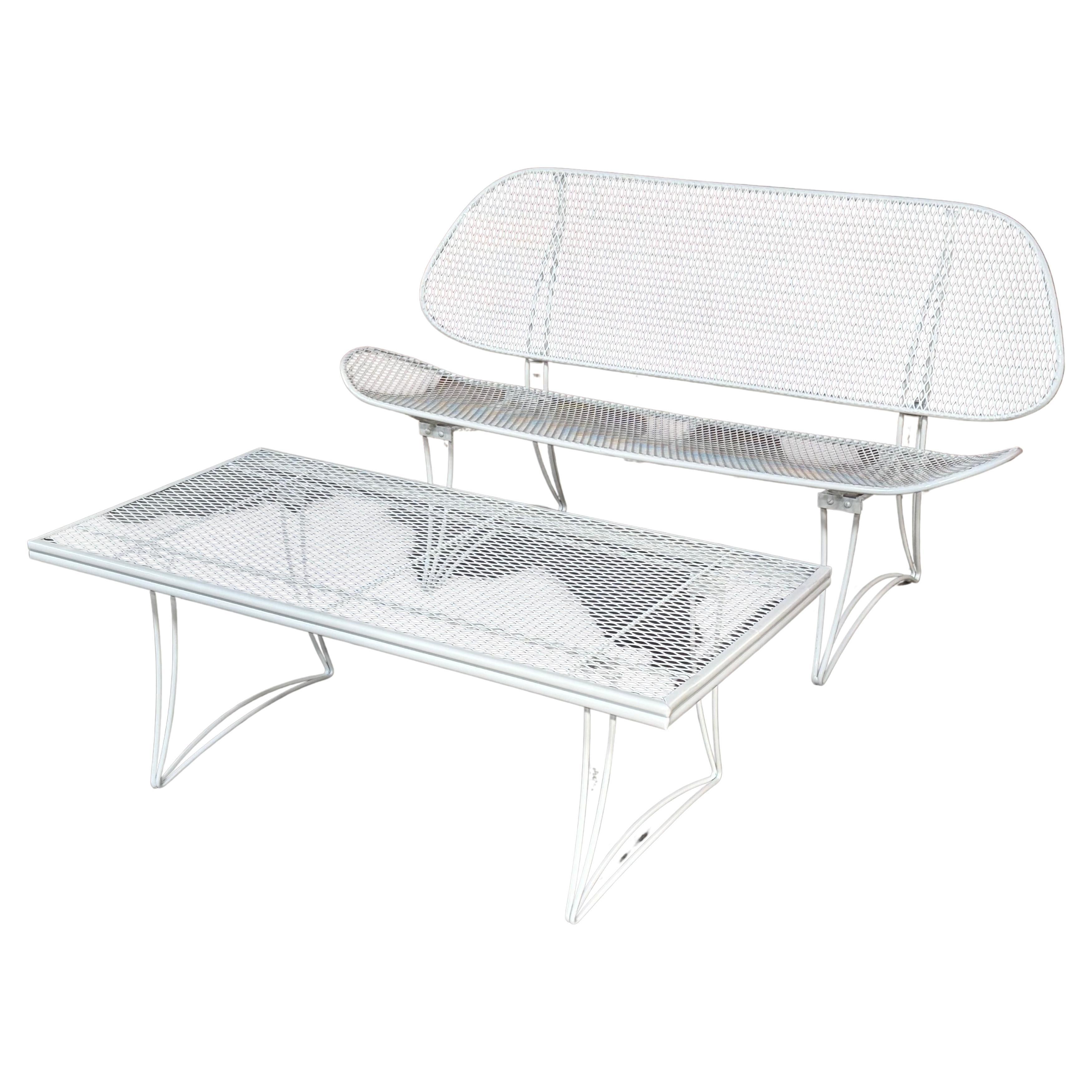 Homecrest Settee and Coffee Table Patio Furniture Set circa 1960s For Sale