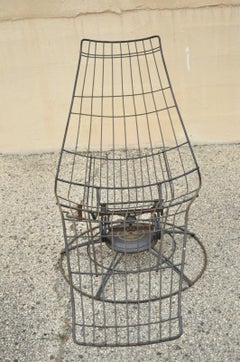 Homecrest Siesta Metal Wire Mid Century Bottemiller Banana Chaise Lounge Chair