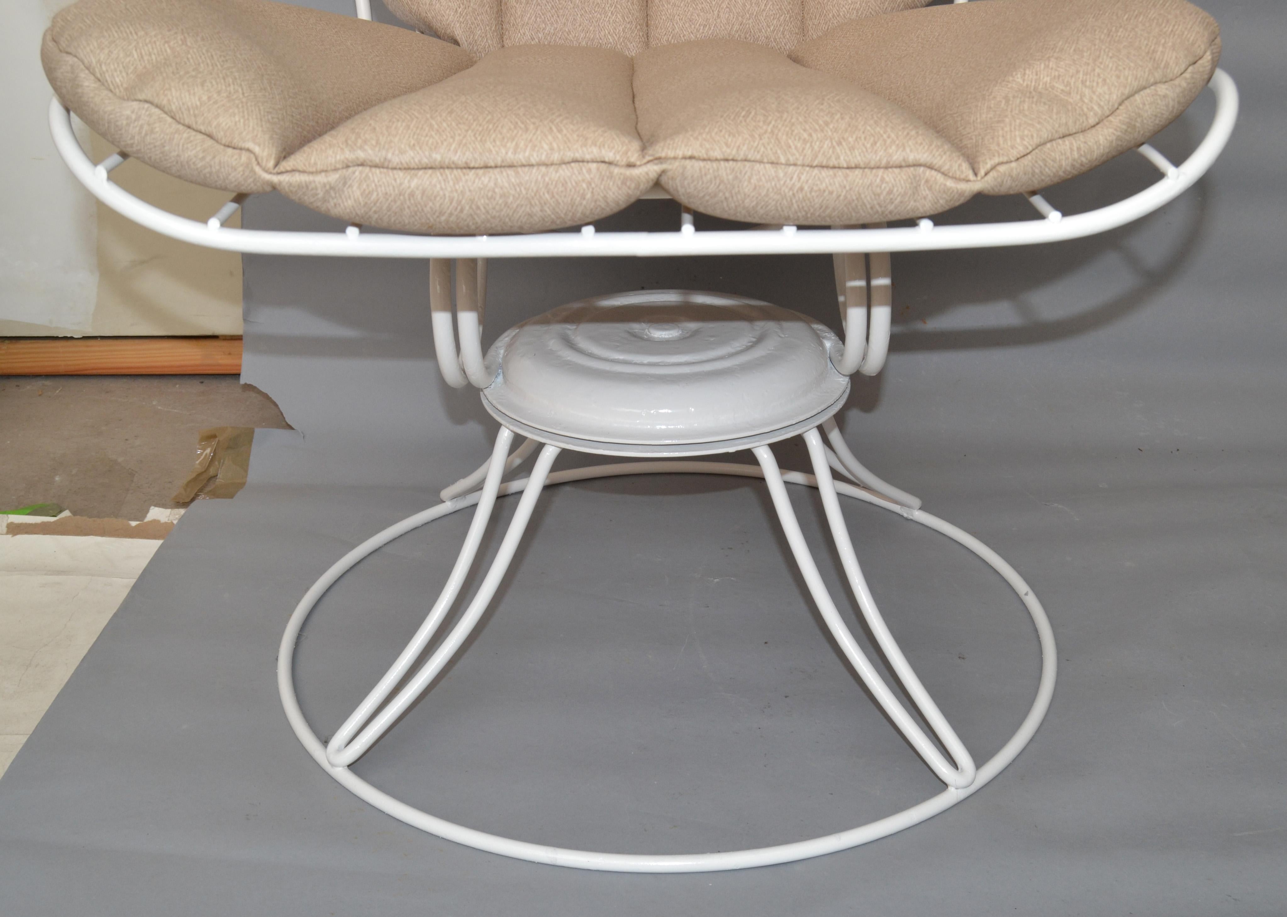 Homecrest Vintage Mid-Century Modern Metal Patio Swivel Lounge Chairs, Set of 4 6